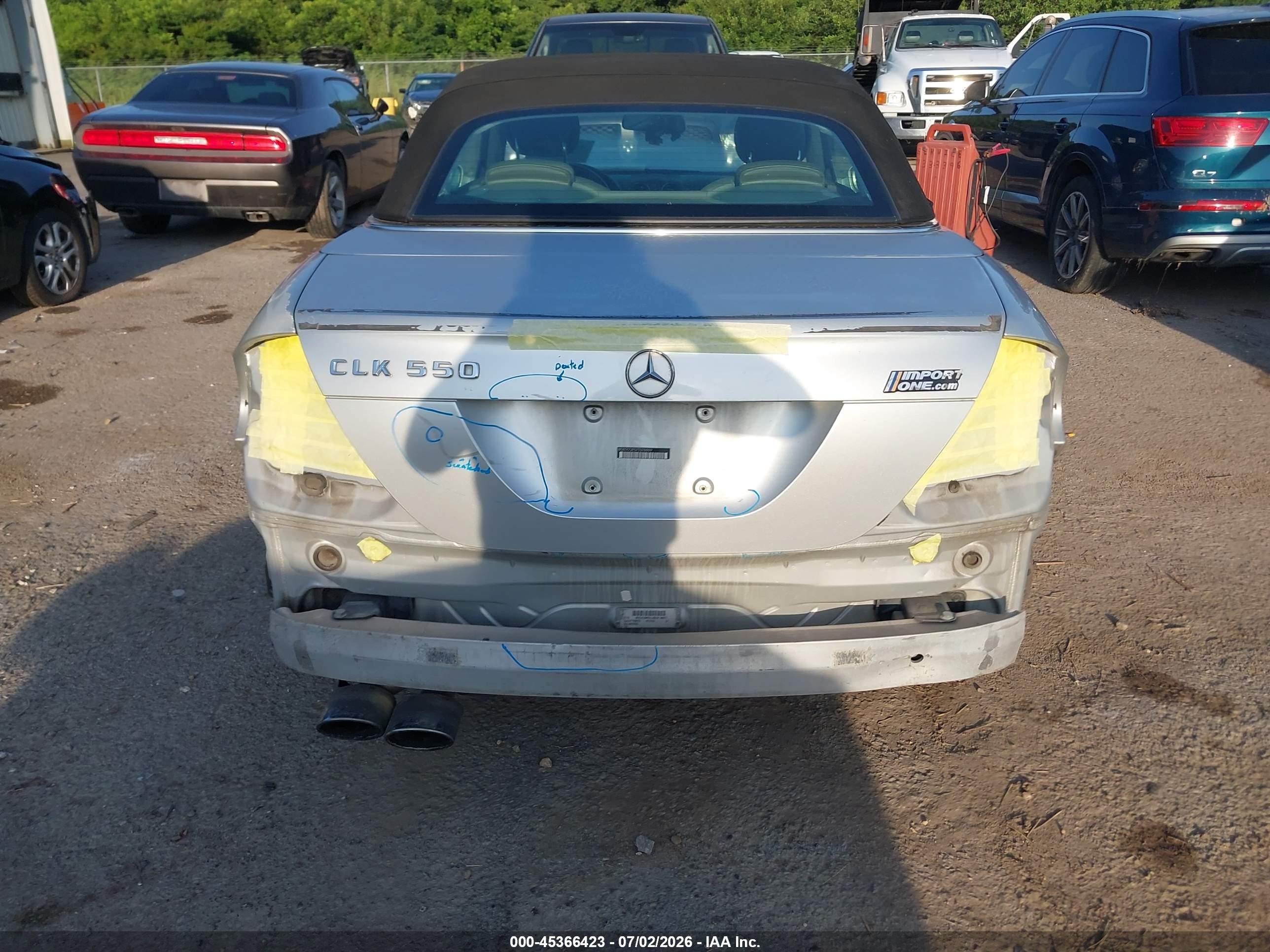 2007 Mercedes-benz Clk 550 Silver vin: WDBTK72F57T076869