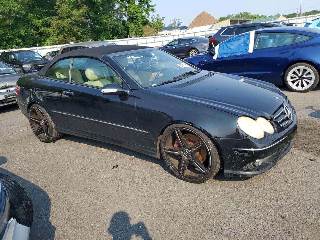 2009 Mercedes-benz Clk 550 Black vin: WDBTK72F69T106576