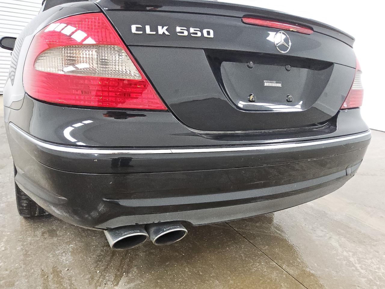2007 Mercedes-benz Clk 550 Black vin: WDBTK72F87T075585 Damage: Rear Bumper, Light Scratch, 2 To 3 Inches