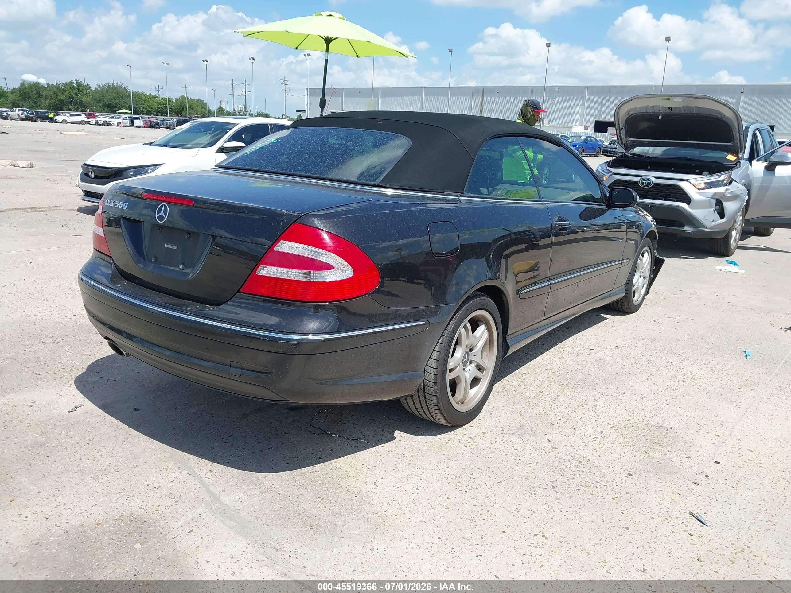 2004 Mercedes-benz Clk 500 Black vin: WDBTK75G04T009600