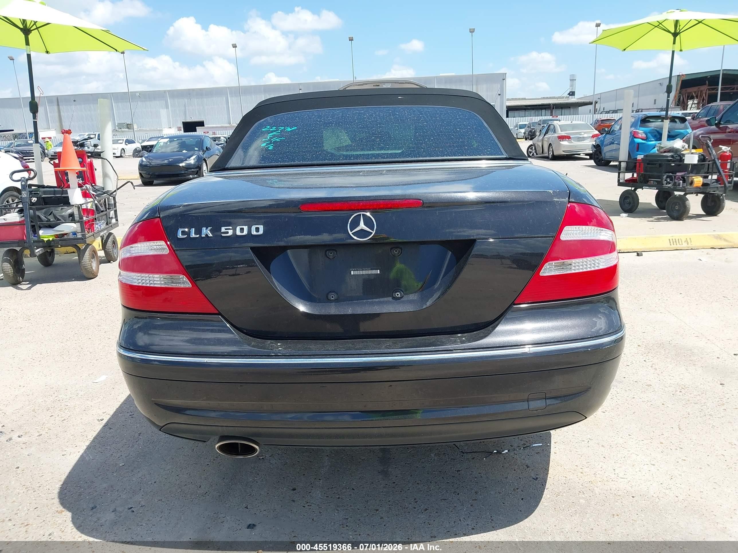 2004 Mercedes-benz Clk 500 Black vin: WDBTK75G04T009600
