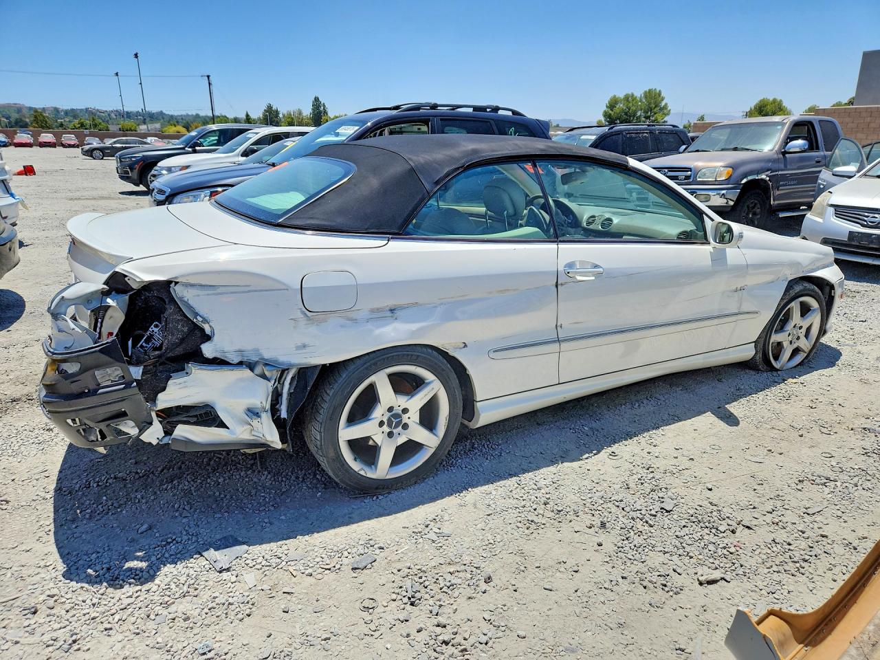 2006 Mercedes-benz Clk 500 White vin: WDBTK75G16T056816