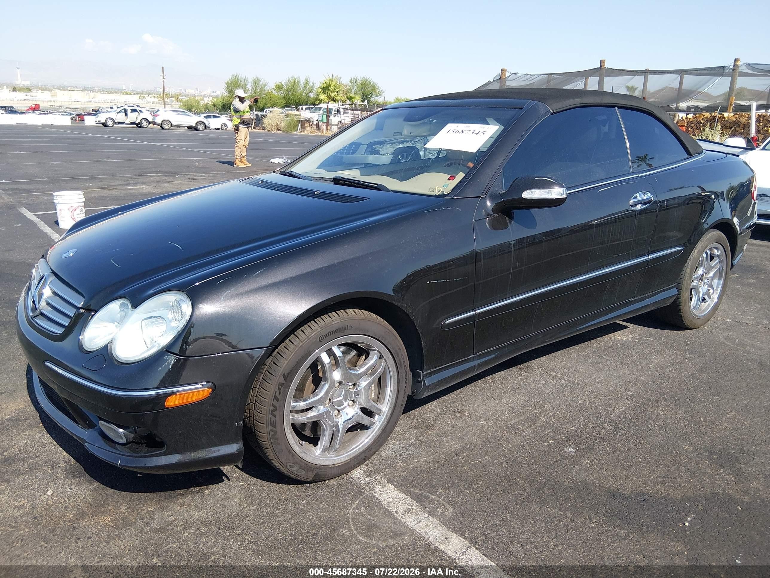 2004 Mercedes-benz Clk 500 Black vin: WDBTK75G34T007422