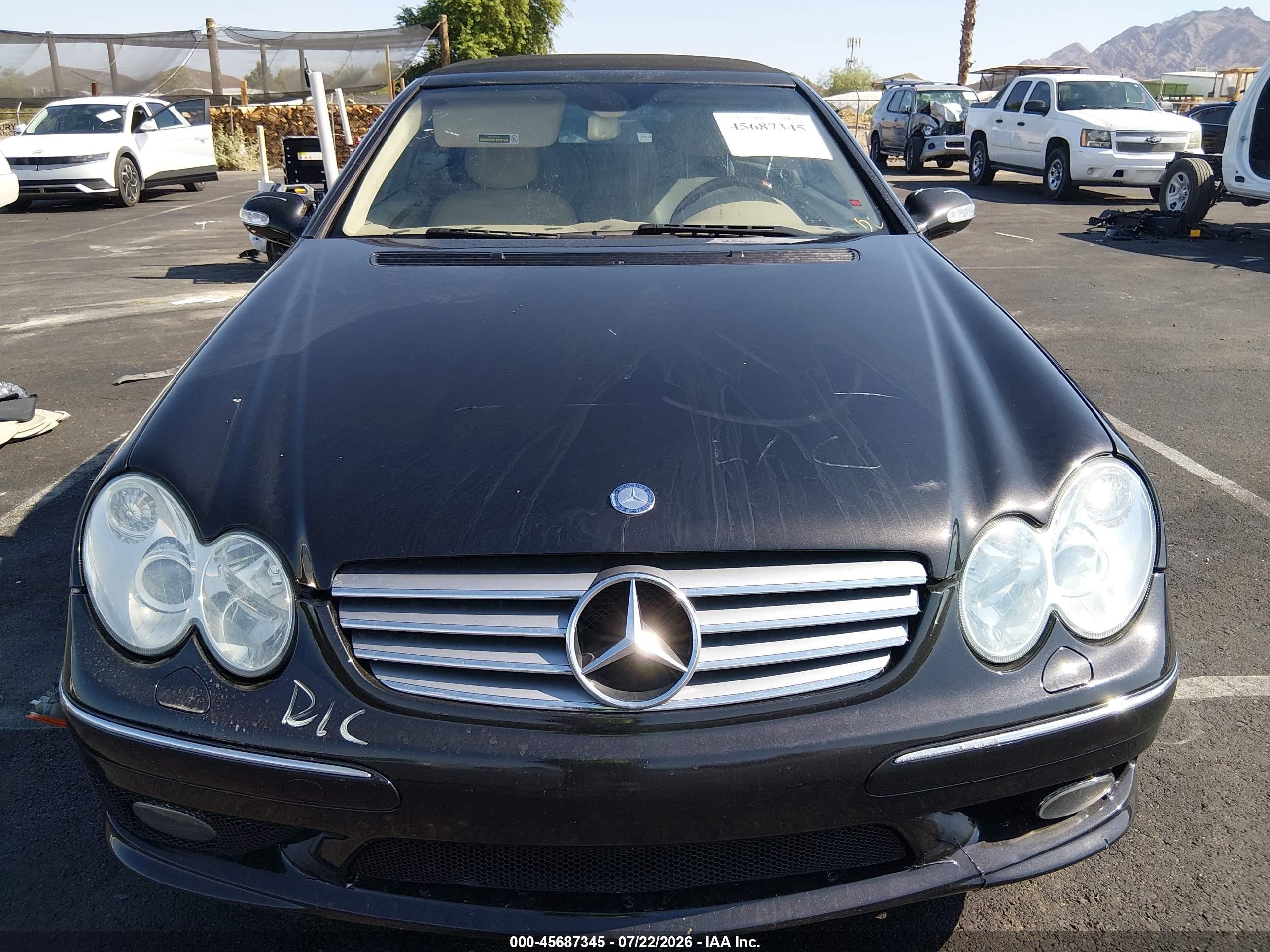 2004 Mercedes-benz Clk 500 Black vin: WDBTK75G34T007422