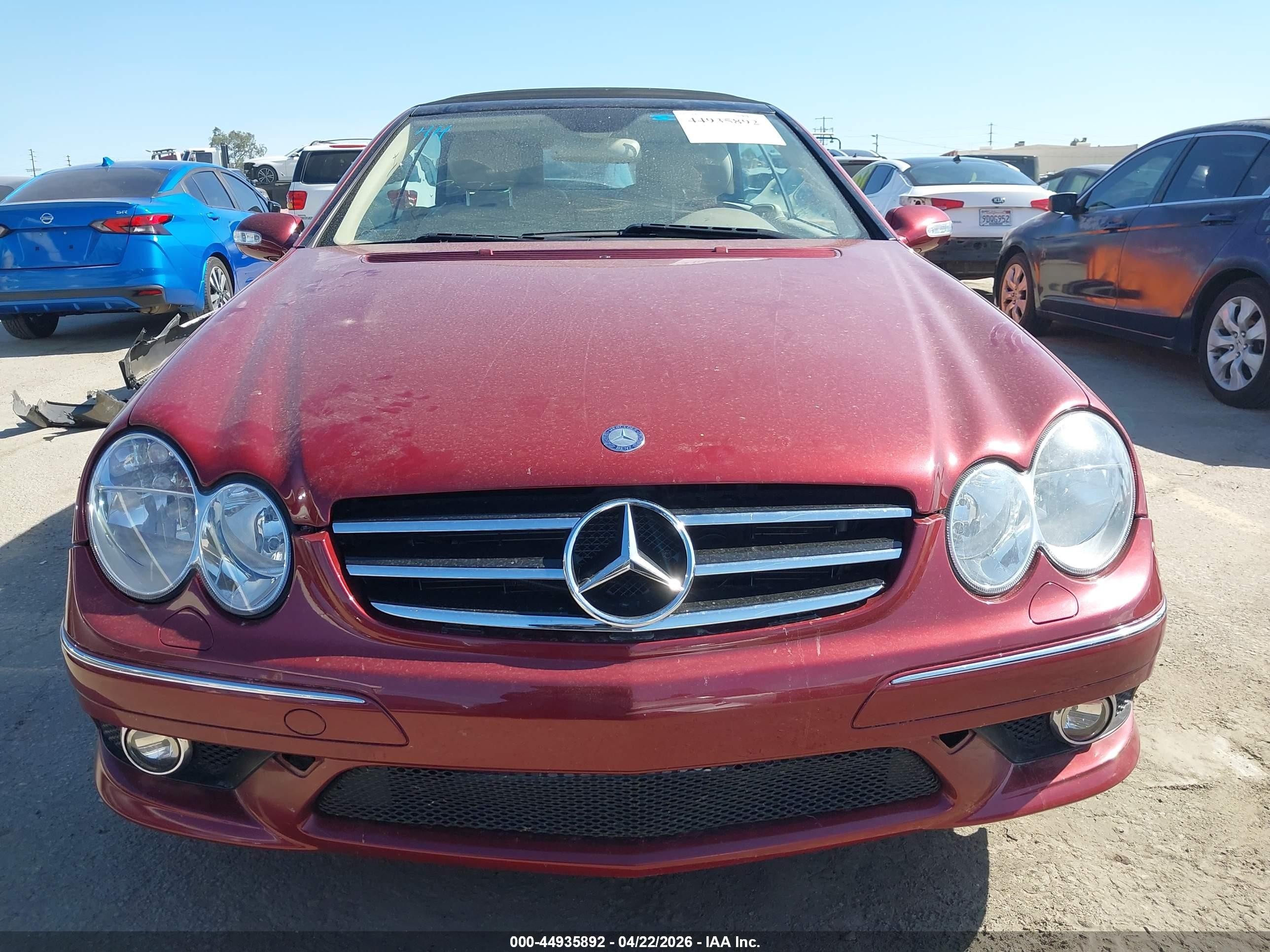 2006 Mercedes-benz Clk 500 Red vin: WDBTK75G46T067308
