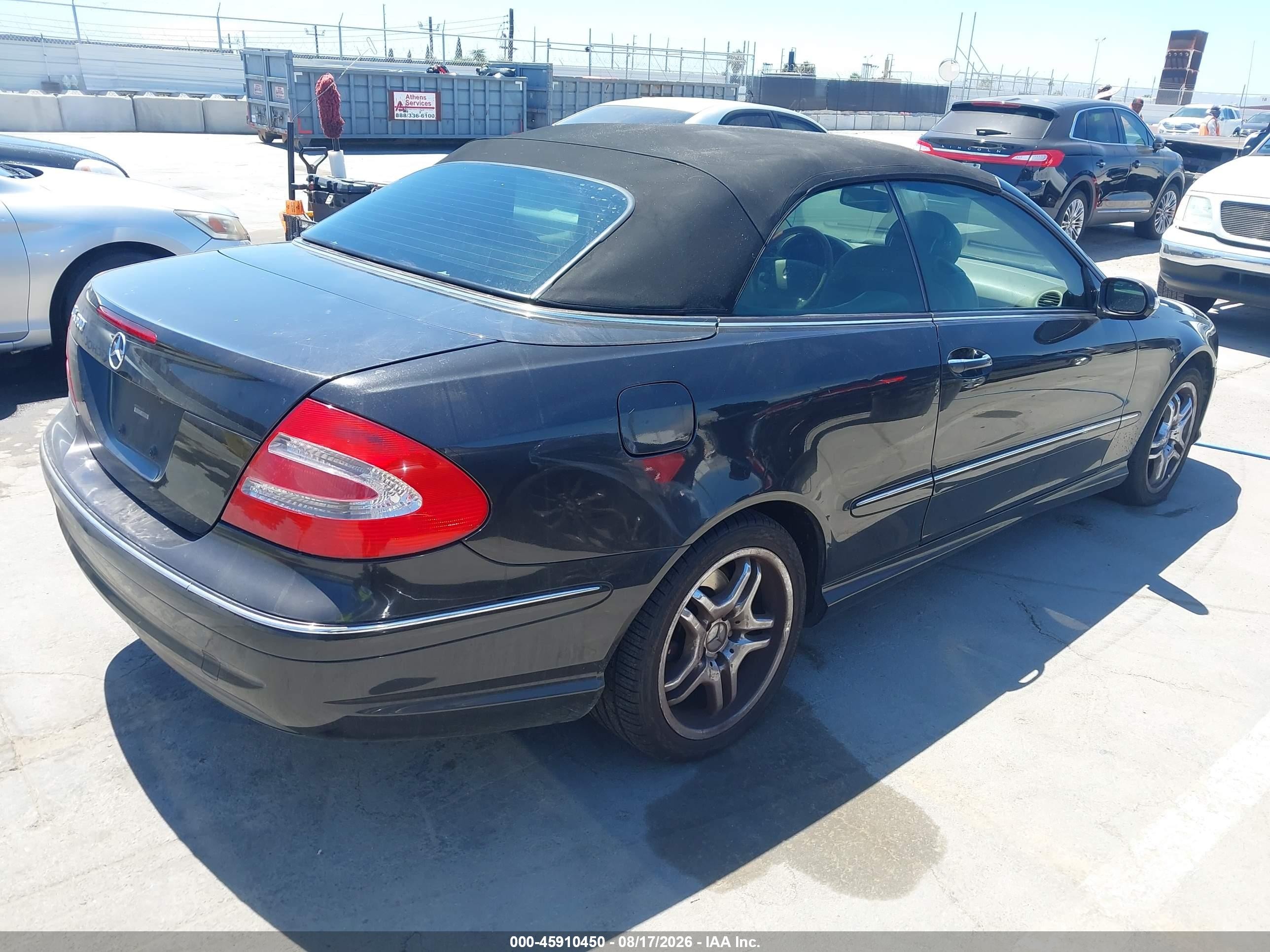 2004 Mercedes-benz Clk 500   Black vin: WDBTK75GX4T007515