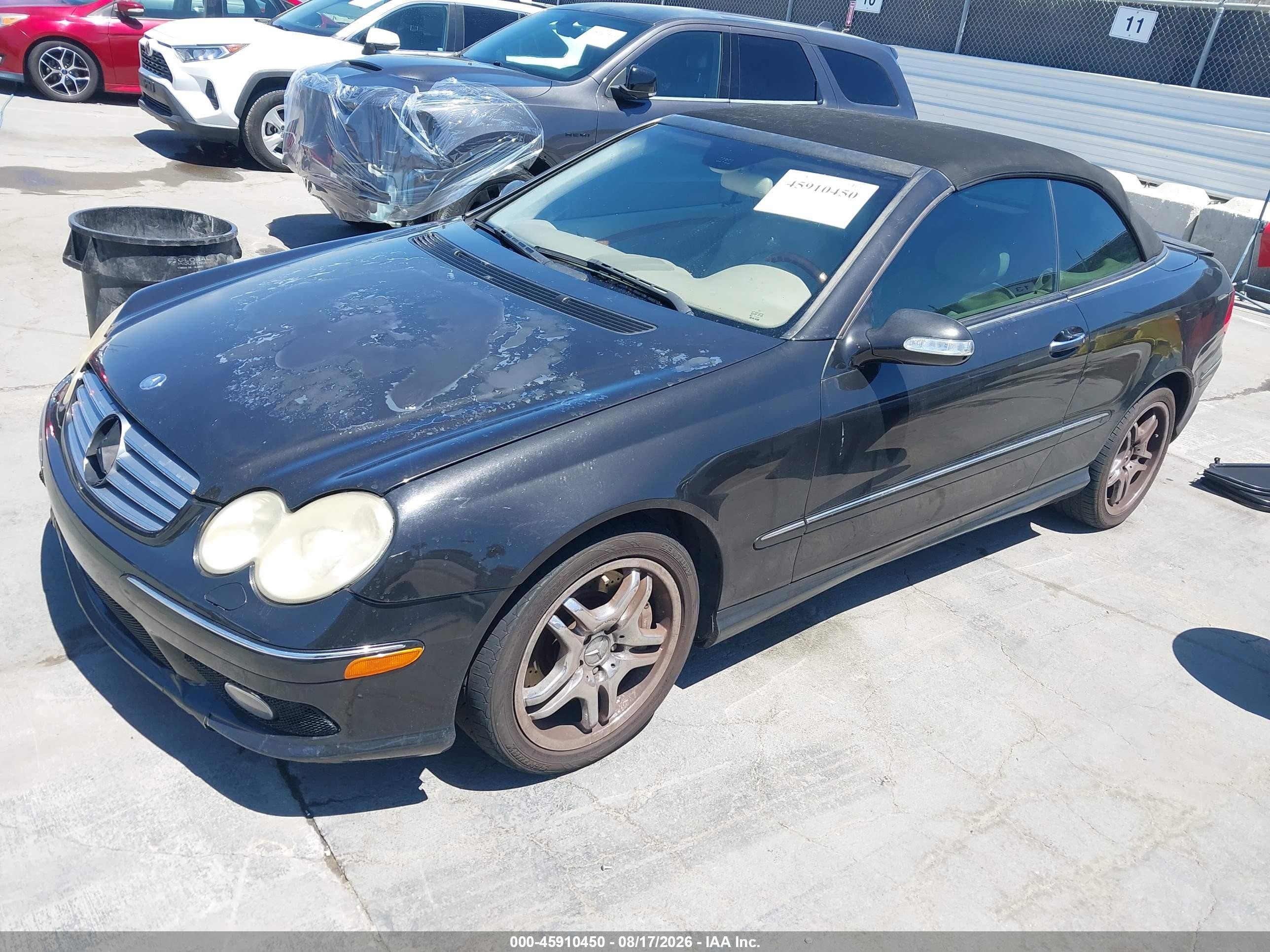 2004 Mercedes-benz Clk 500   Black vin: WDBTK75GX4T007515