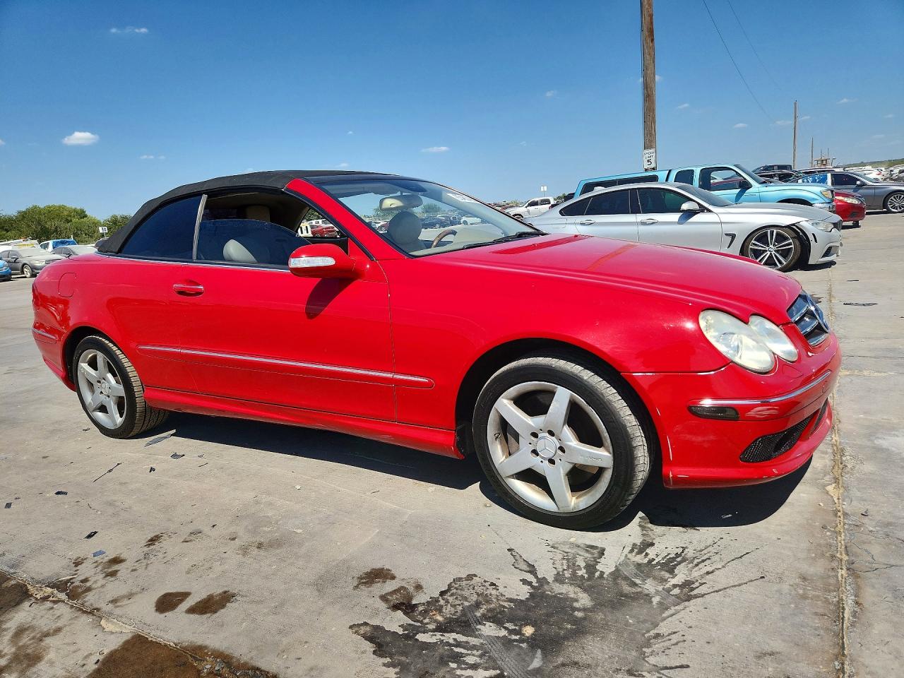 2005 Mercedes-benz Clk 500 Red vin: WDBTK75J35F149751