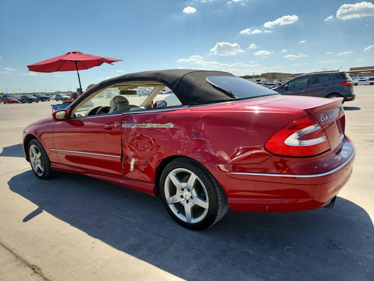 2005 Mercedes-benz Clk 500 Red vin: WDBTK75J35F149751