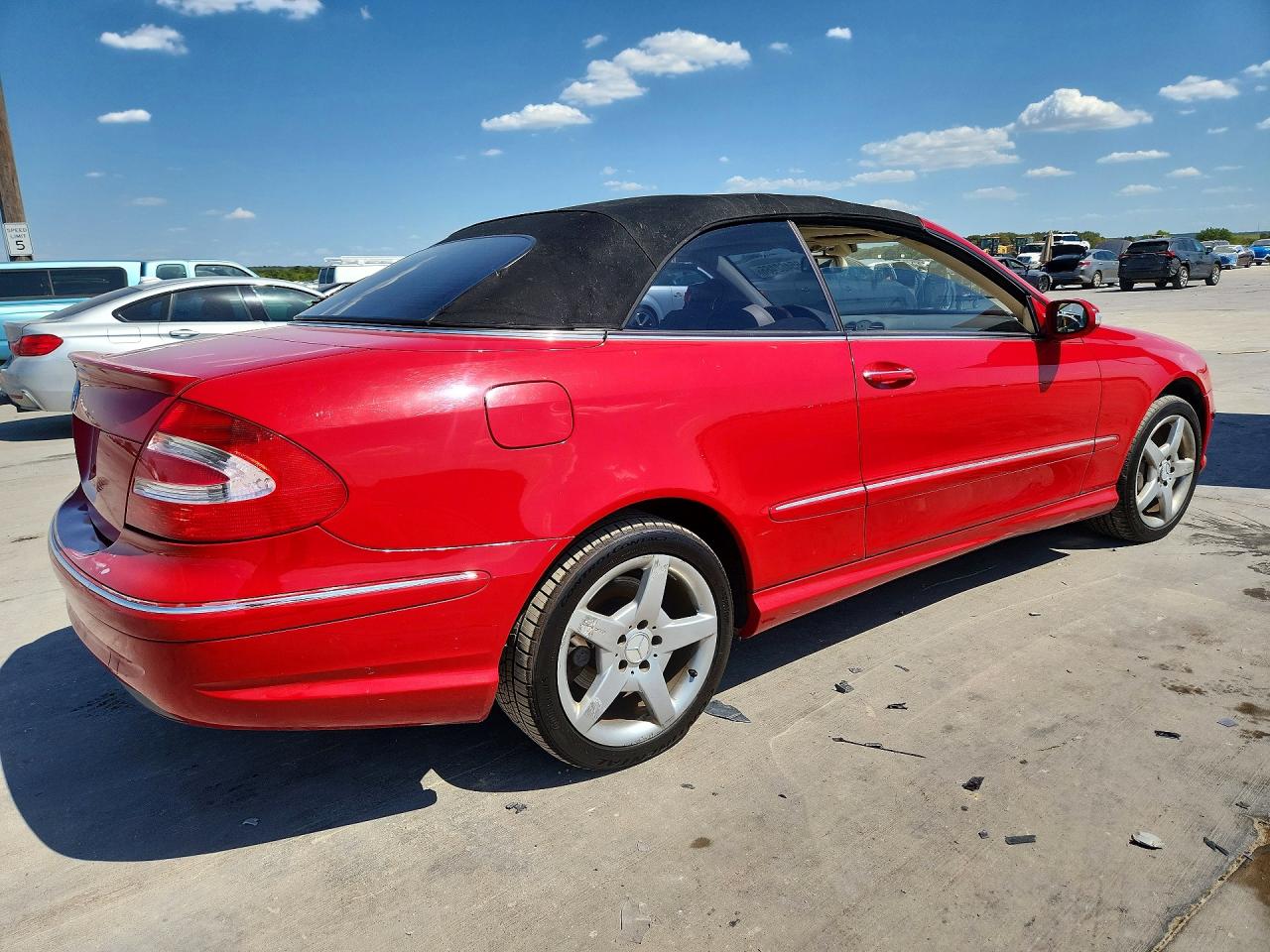 2005 Mercedes-benz Clk 500 Red vin: WDBTK75J35F149751