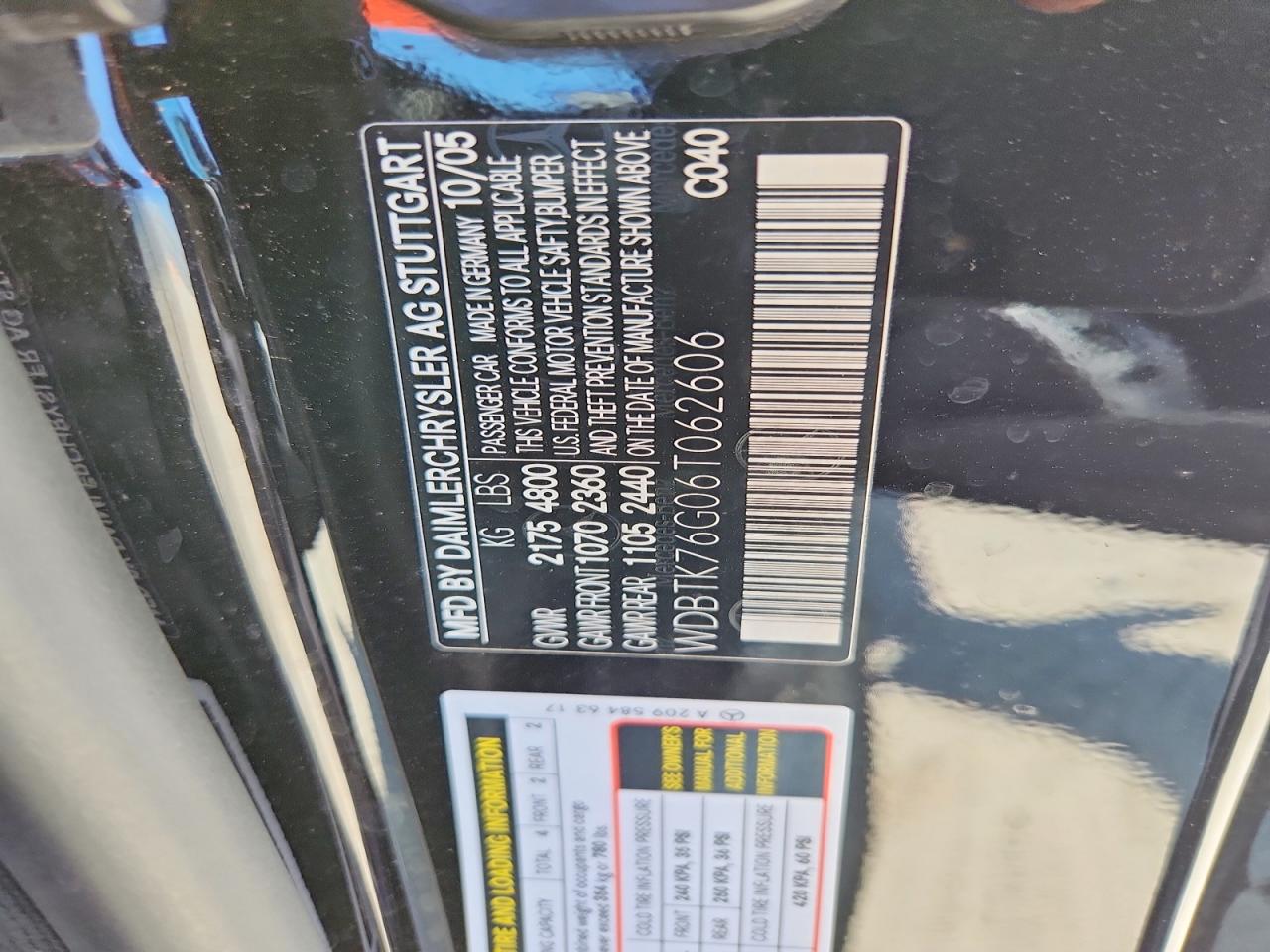 2006 Mercedes-benz Clk 55 Amg Black vin: WDBTK76G06T062606