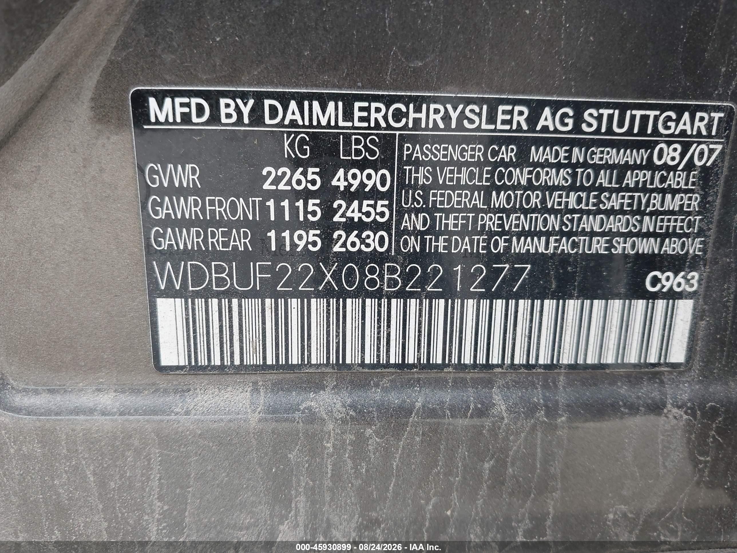 2008 Mercedes-benz E 320 Bluetec   Gray vin: WDBUF22X08B221277
