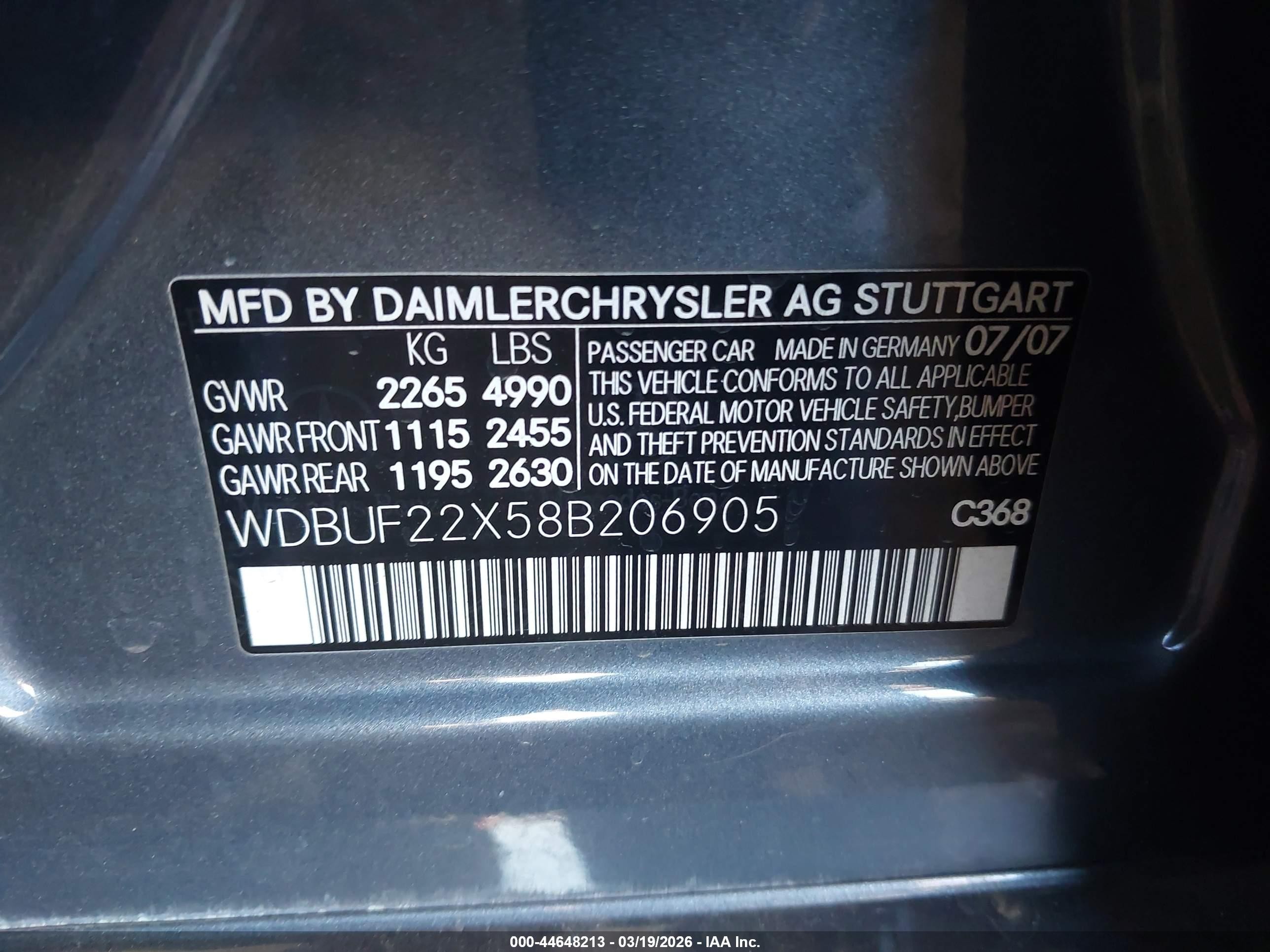 2008 Mercedes-benz E 320 Bluetec   Gray vin: WDBUF22X58B206905