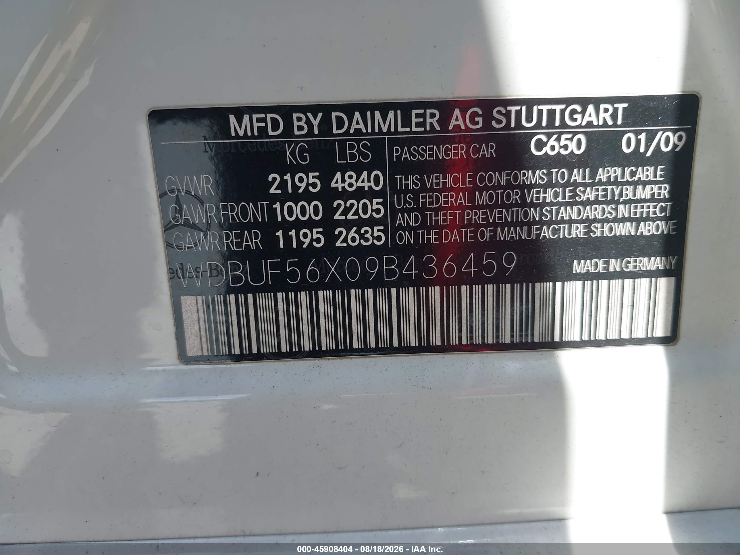 2009 Mercedes-benz E 350   White vin: WDBUF56X09B436459