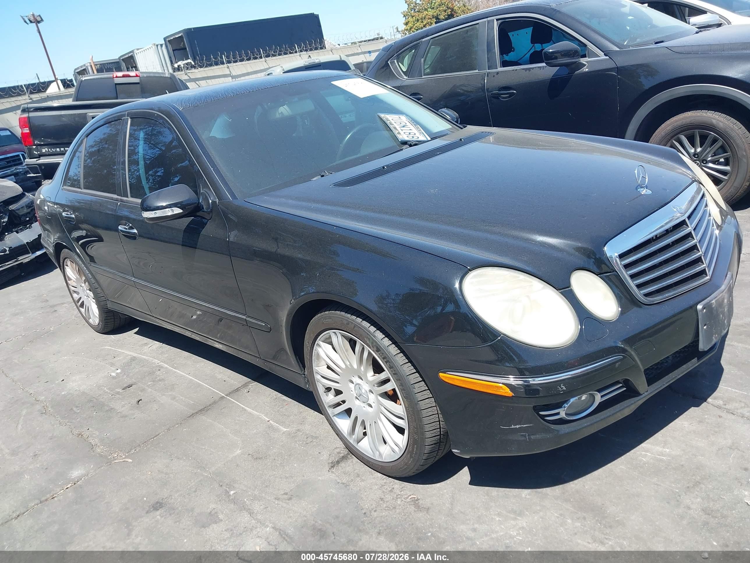2007 Mercedes-benz E 350   Black vin: WDBUF56X17A993433