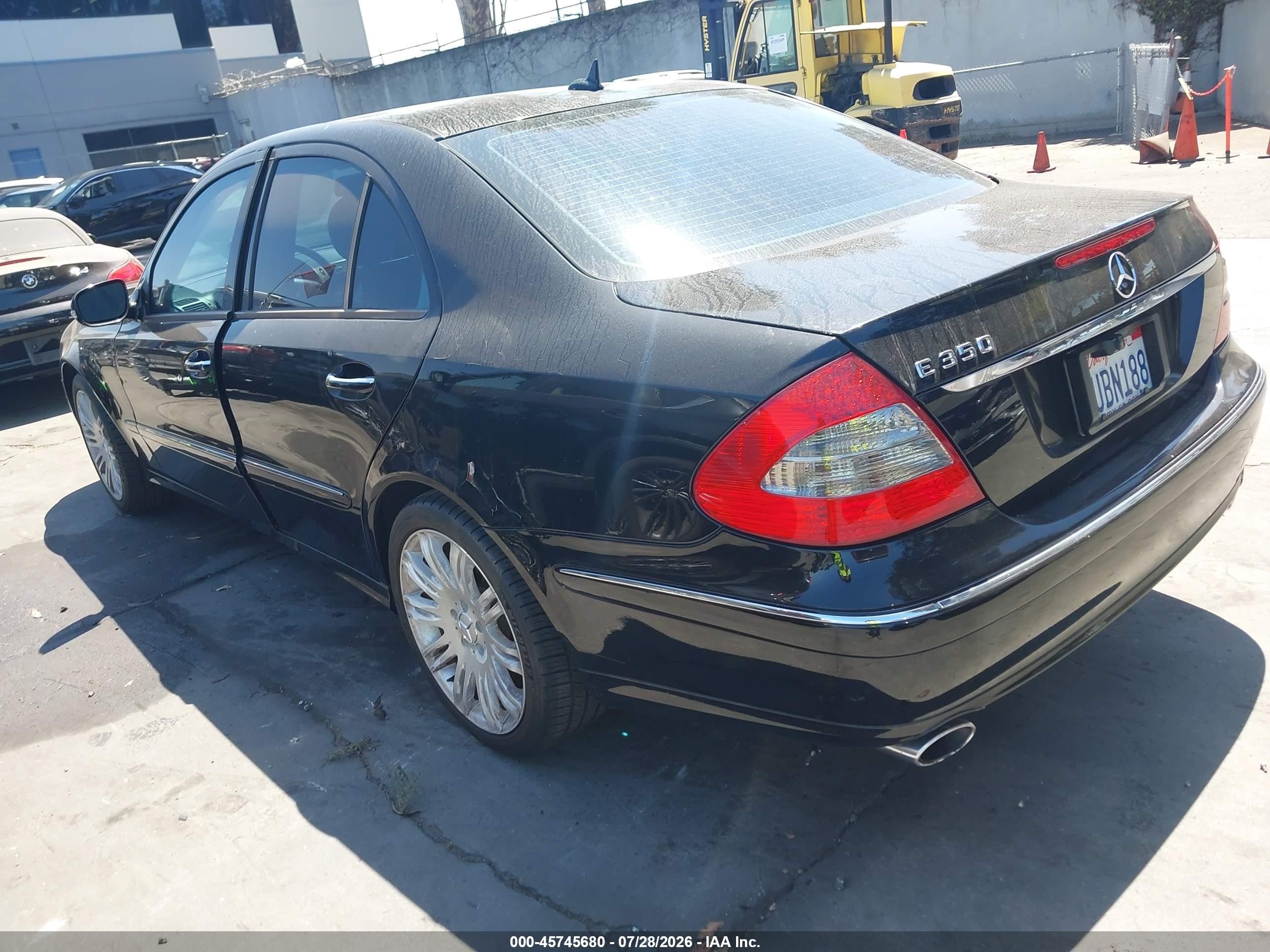 2007 Mercedes-benz E 350   Black vin: WDBUF56X17A993433