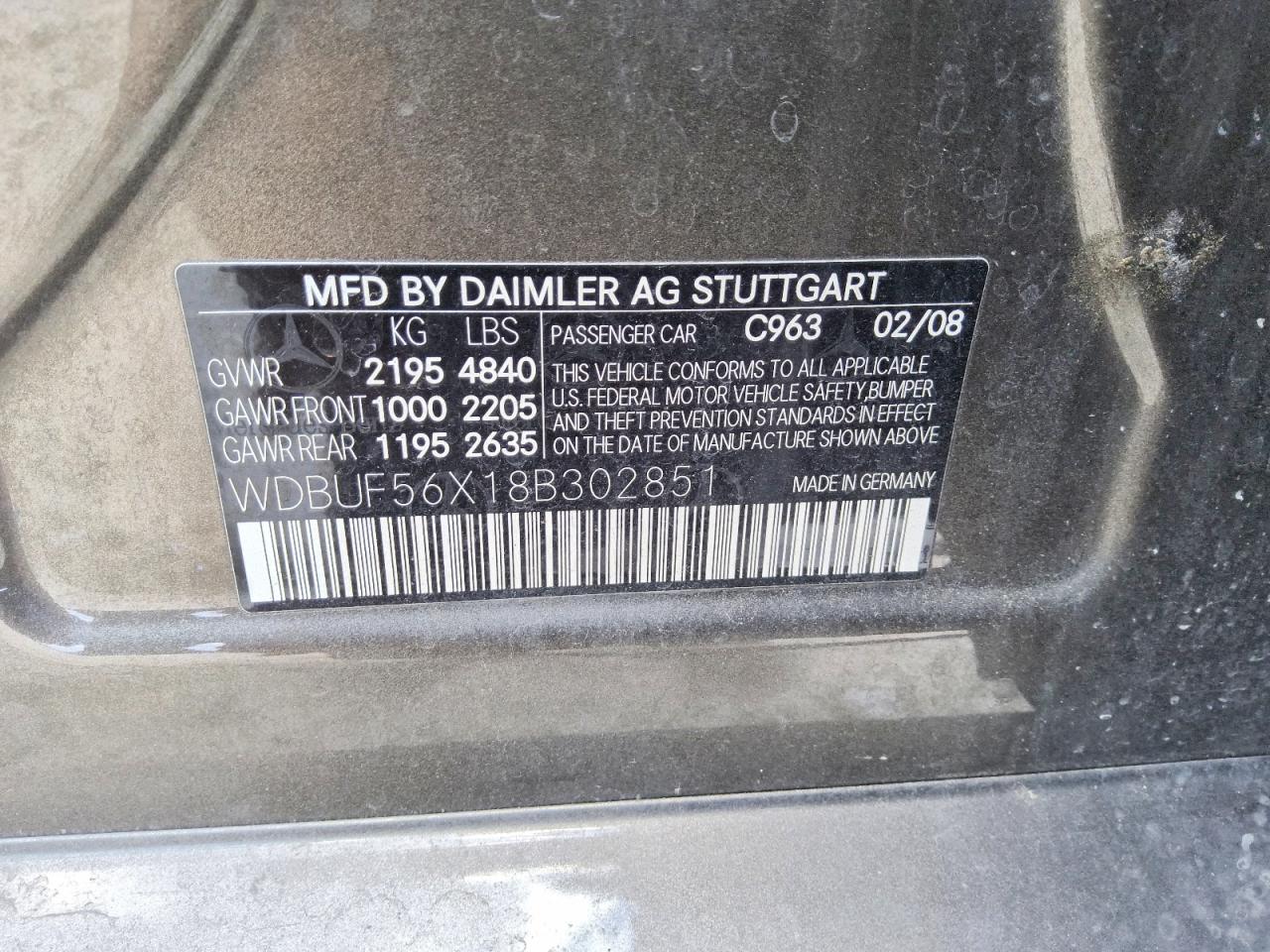 2008 Mercedes-benz E 350 Gray vin: WDBUF56X18B302851