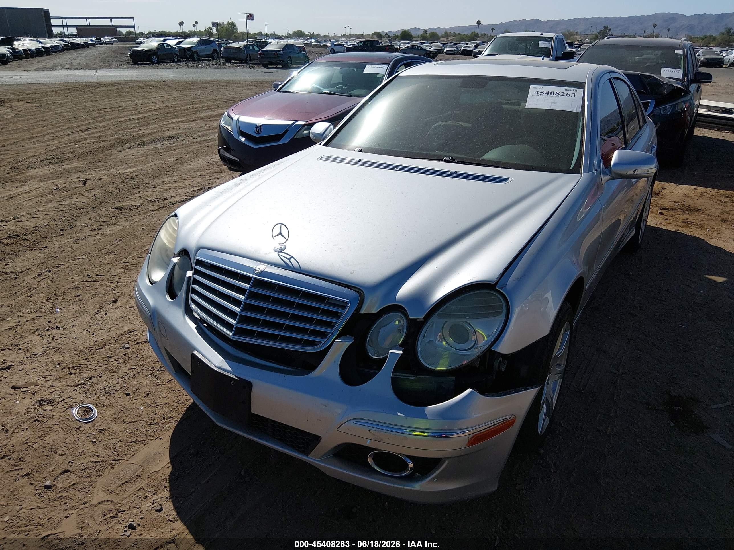 2007 Mercedes-benz E 350   Silver vin: WDBUF56X27B057833