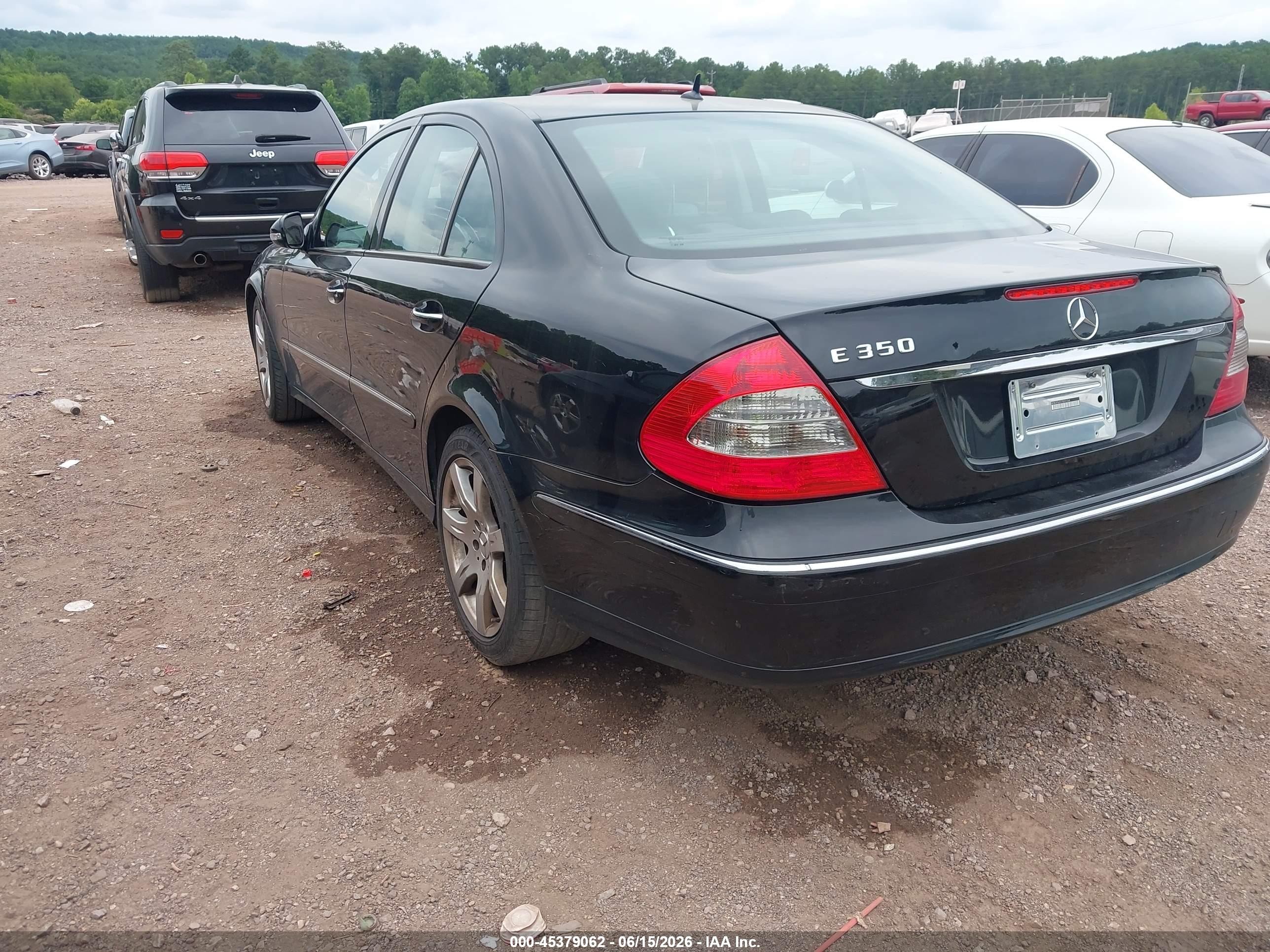 2007 Mercedes-benz E 350   Black vin: WDBUF56X27B091044