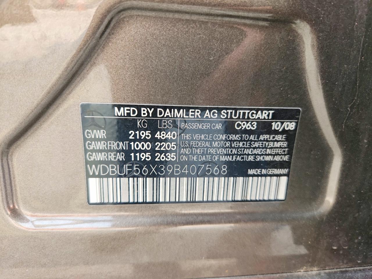 2009 Mercedes-benz E 350 Gray vin: WDBUF56X39B407568