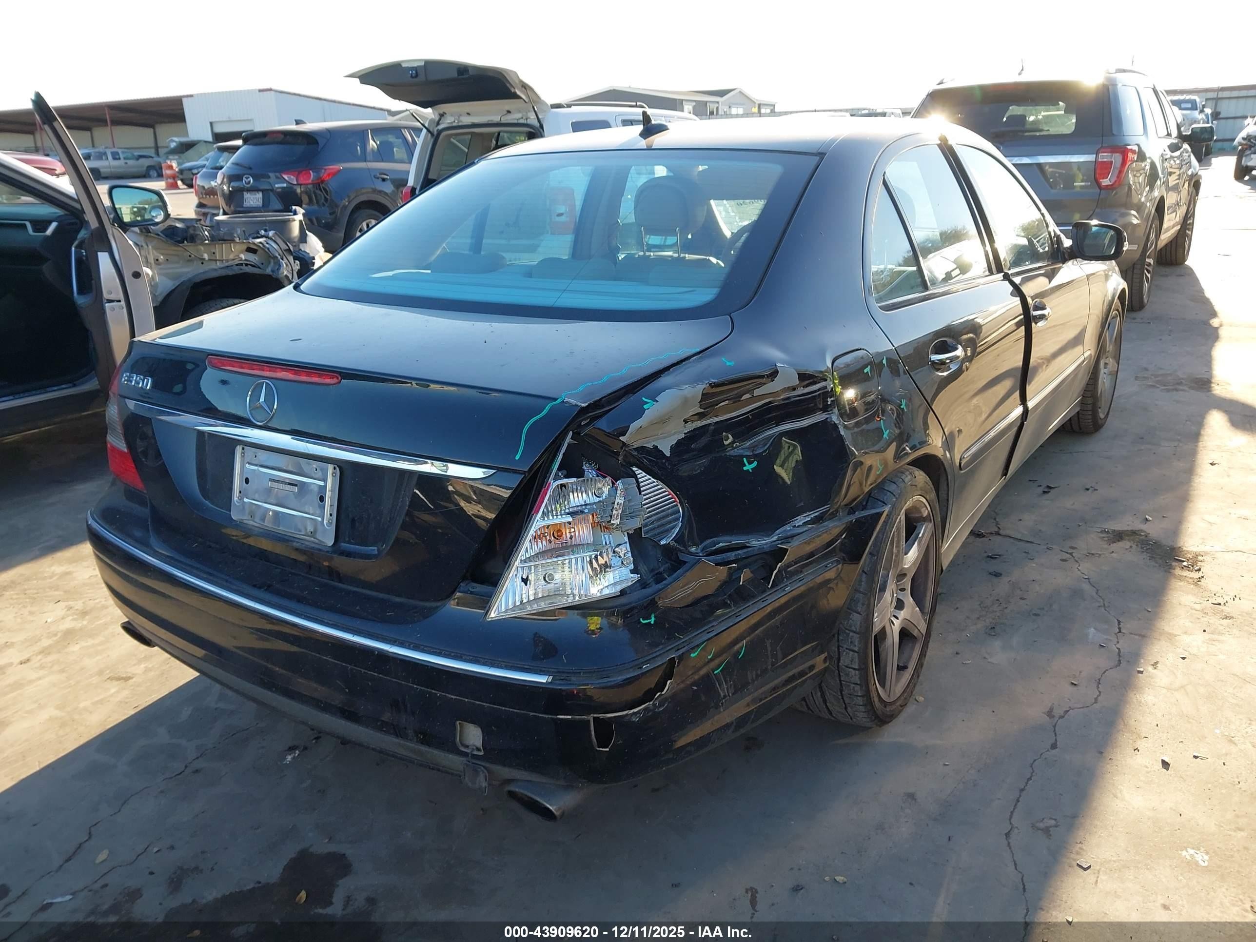 2009 Mercedes-benz E 350   Black vin: WDBUF56X49B384799