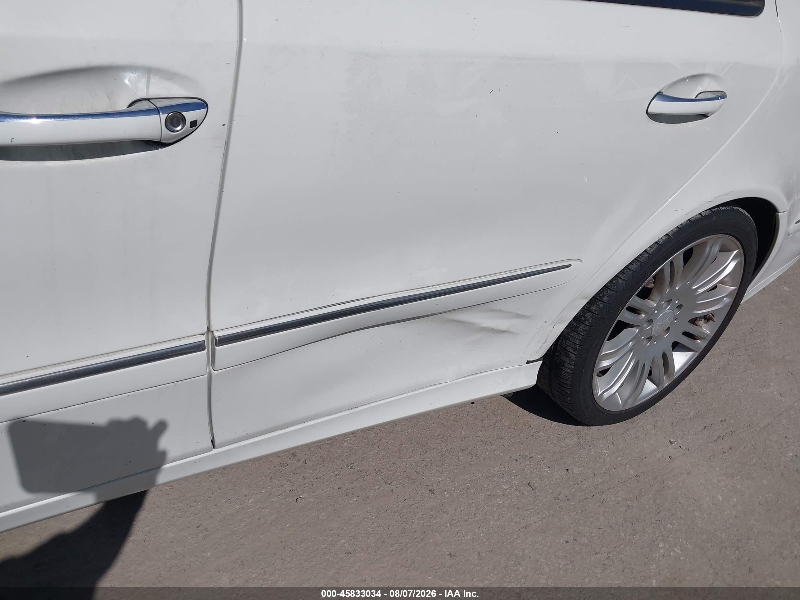 2008 Mercedes-benz E 350   White vin: WDBUF56X58B296357