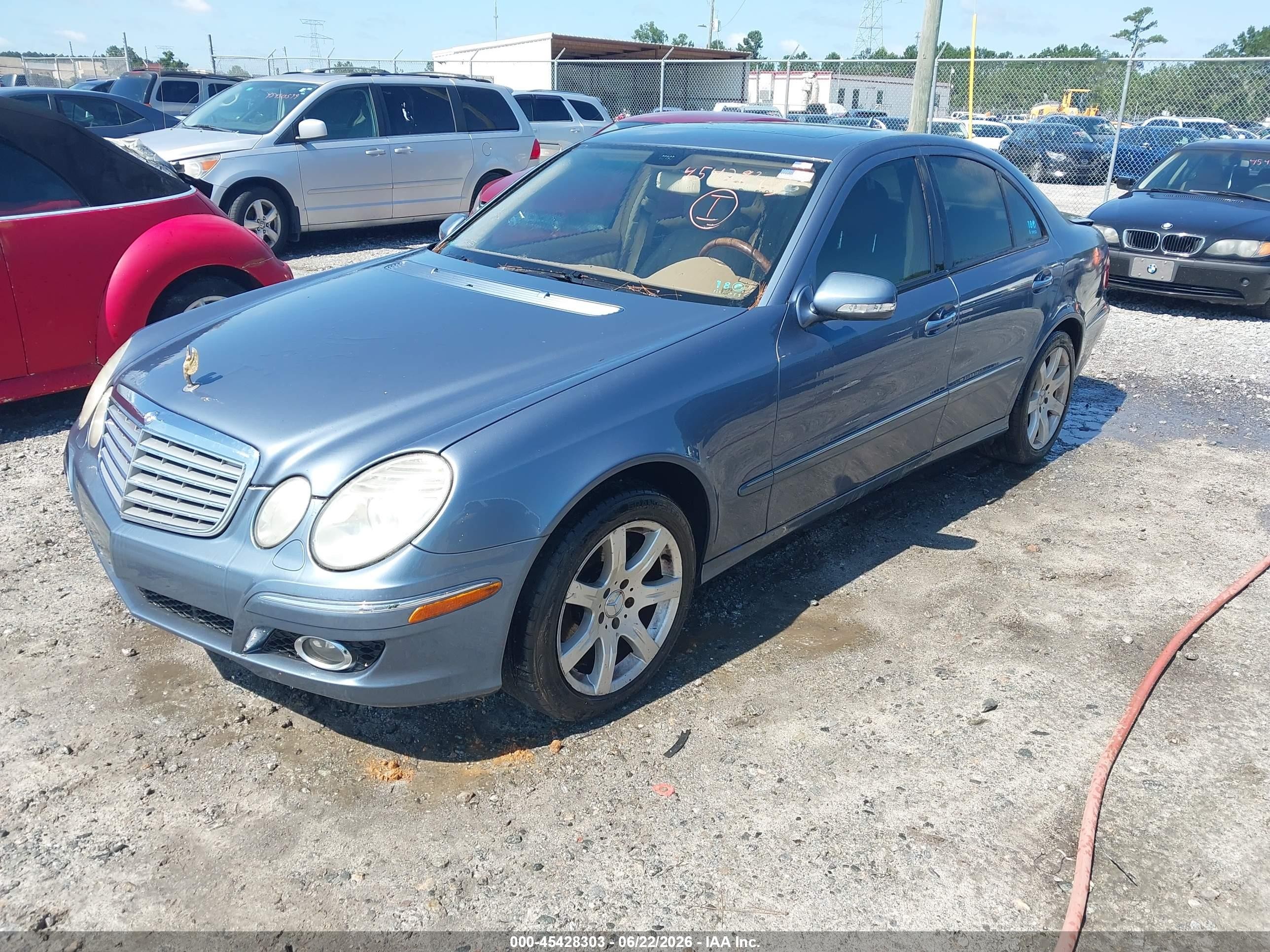 2007 Mercedes-benz E 350   Синий vin: WDBUF56X67B037360