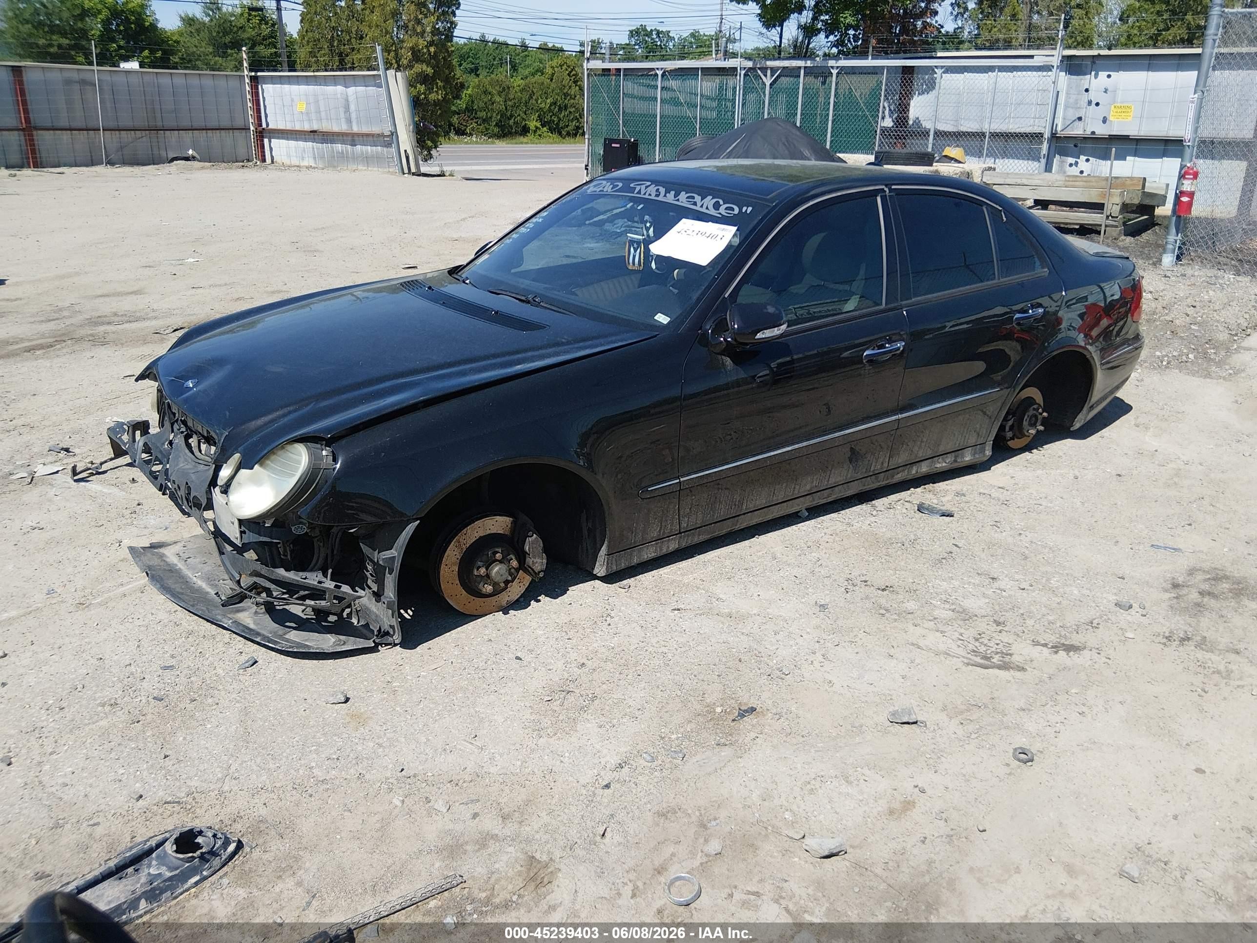2007 Mercedes-benz E 350   Black vin: WDBUF56X77B036475