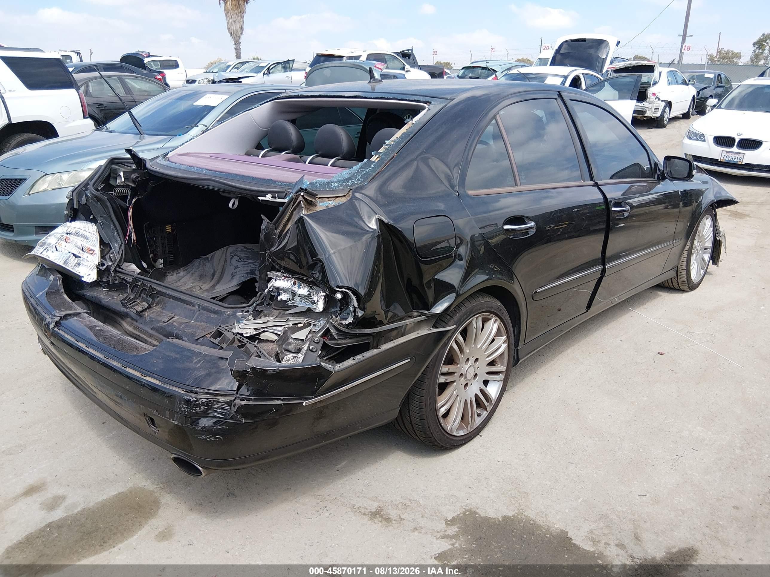 2007 Mercedes-benz E 350   Black vin: WDBUF56X77B075664