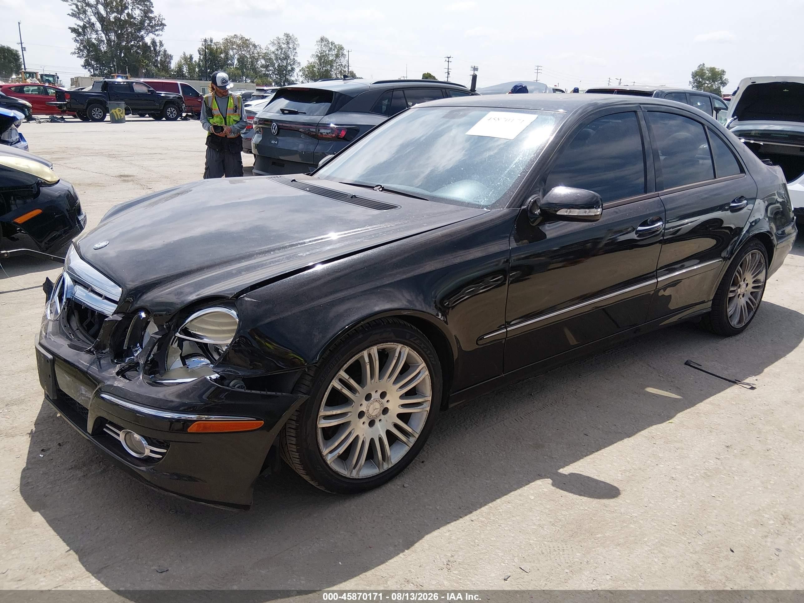 2007 Mercedes-benz E 350   Black vin: WDBUF56X77B075664