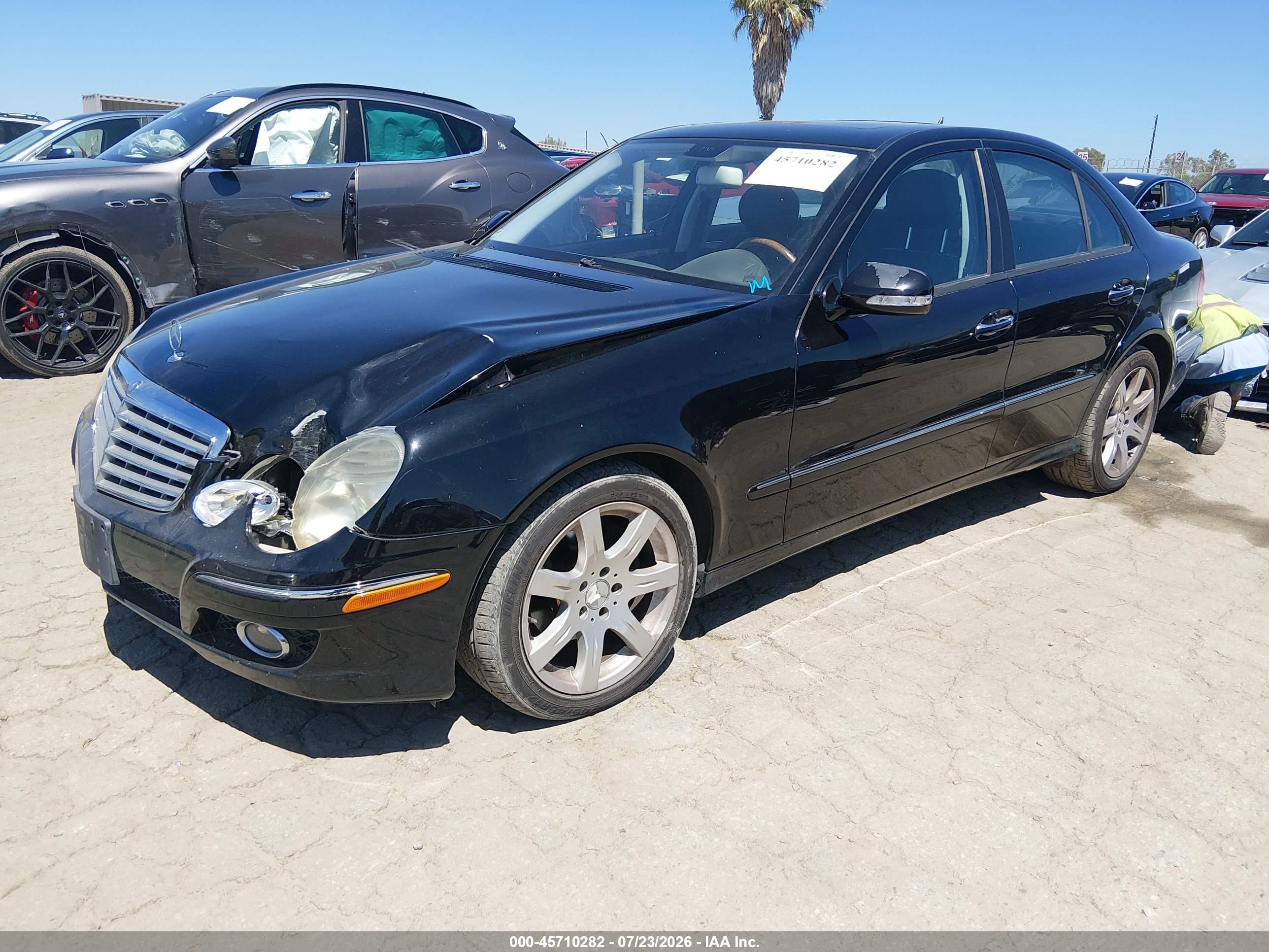 2007 Mercedes-benz E 350   Black vin: WDBUF56X77B091475
