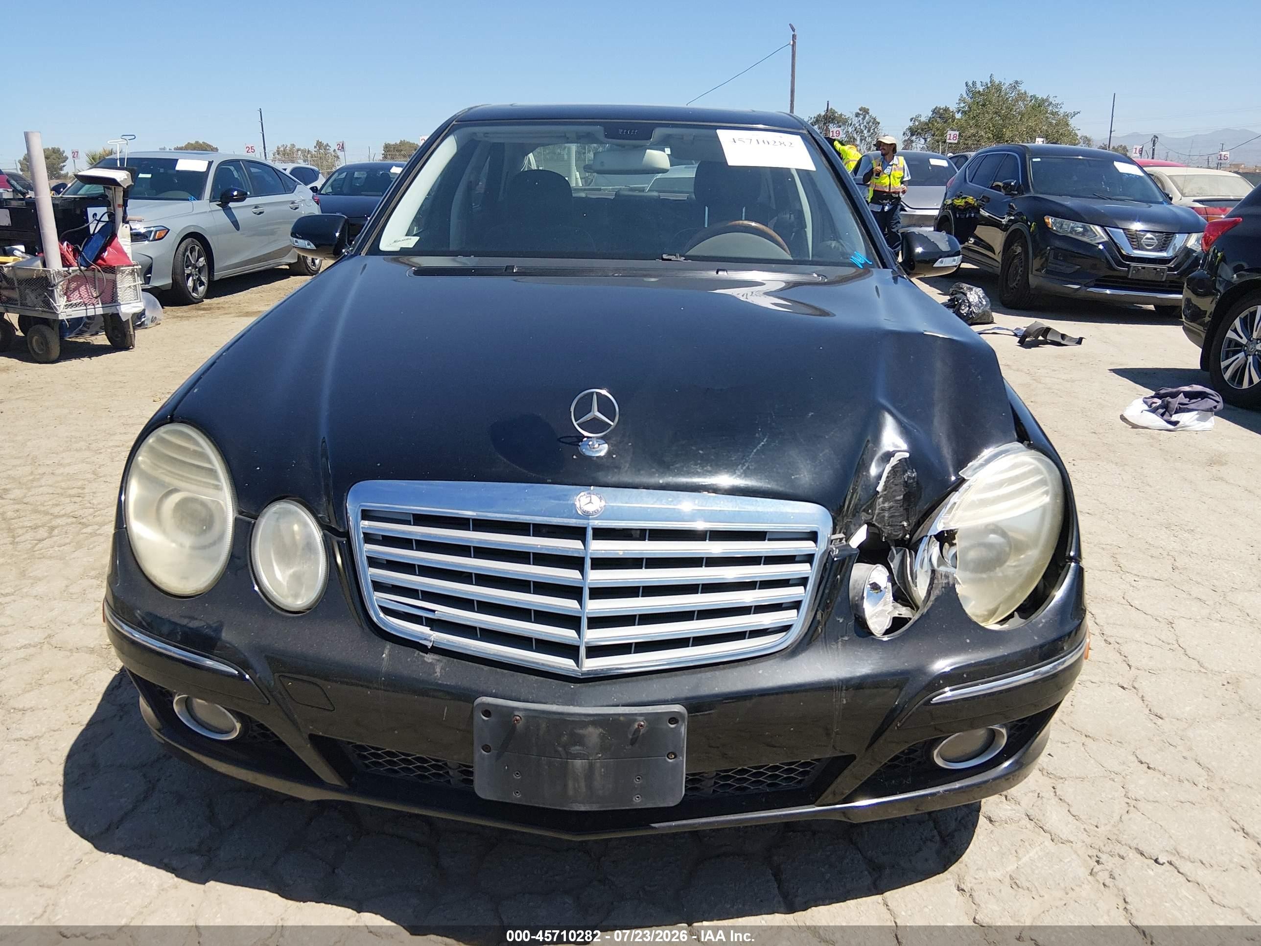 2007 Mercedes-benz E 350   Black vin: WDBUF56X77B091475