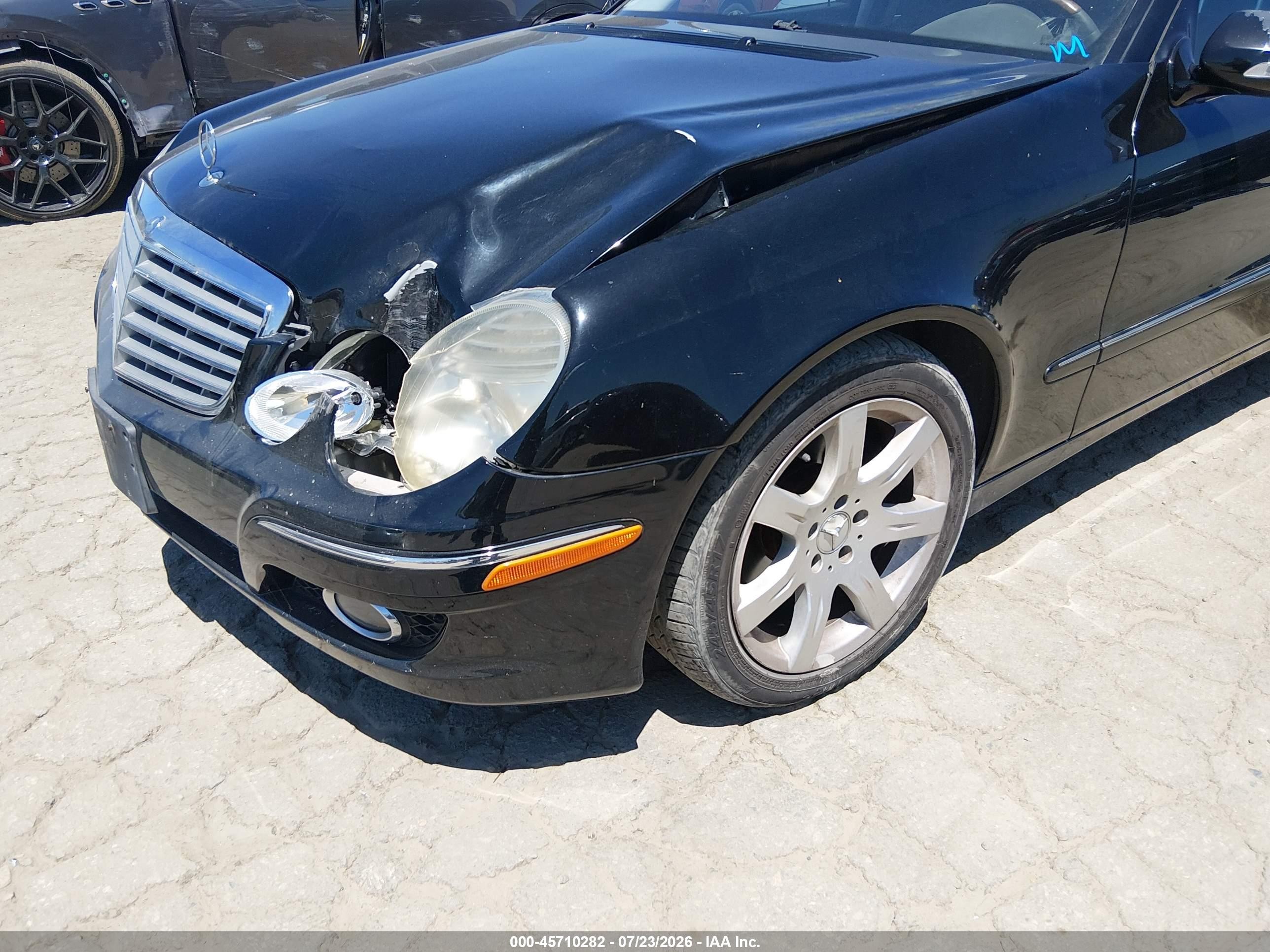 2007 Mercedes-benz E 350   Black vin: WDBUF56X77B091475