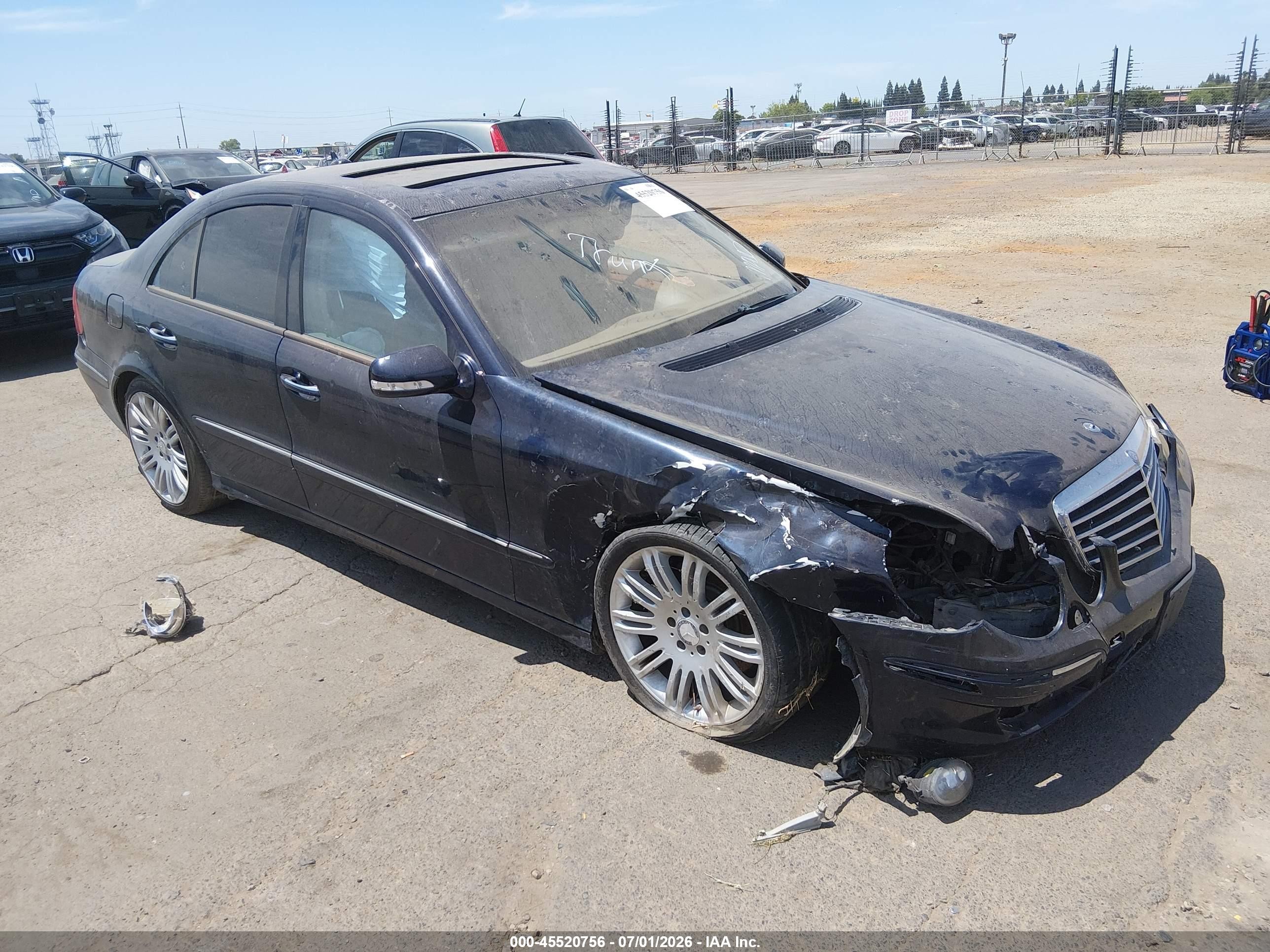 2008 Mercedes-benz E 350   Blue vin: WDBUF56X78B250366