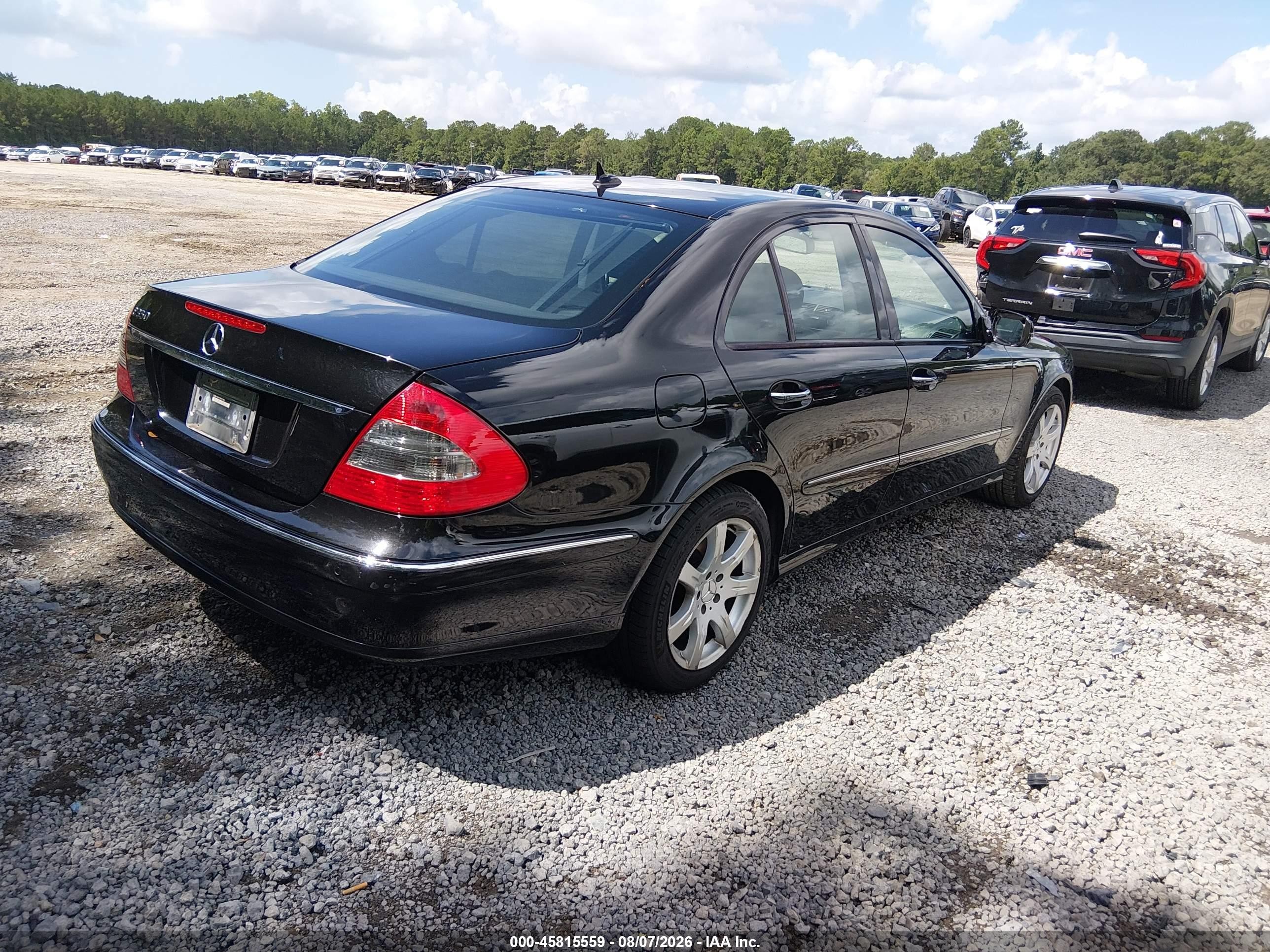2007 Mercedes-benz E 350   Black vin: WDBUF56X97B097956