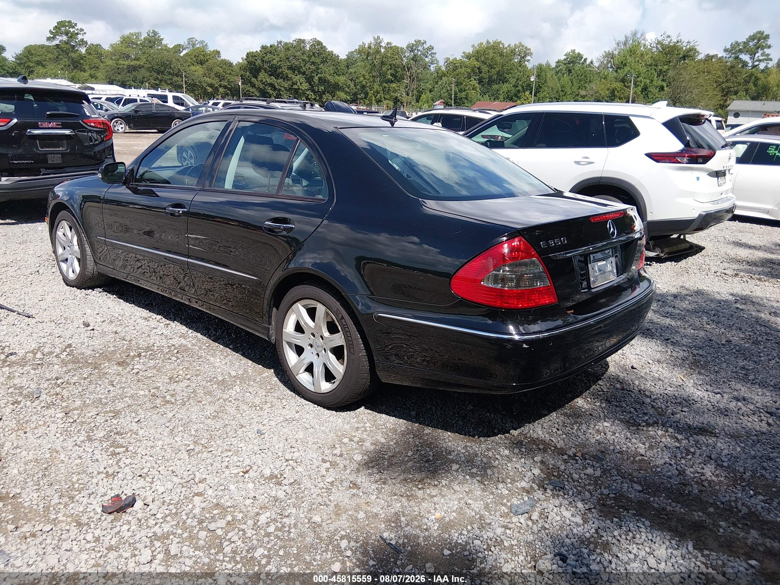 2007 Mercedes-benz E 350   Black vin: WDBUF56X97B097956