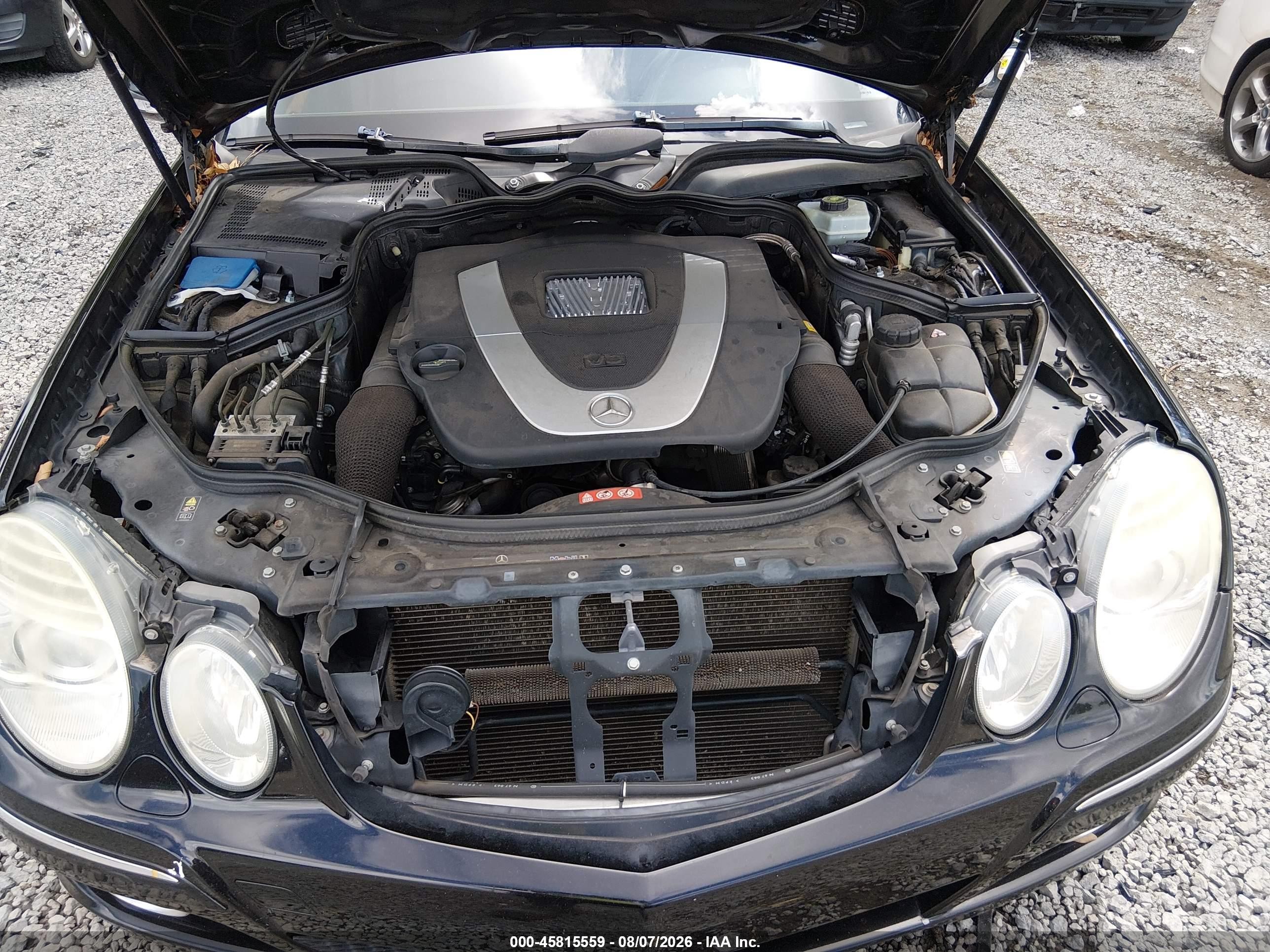 2007 Mercedes-benz E 350   Black vin: WDBUF56X97B097956