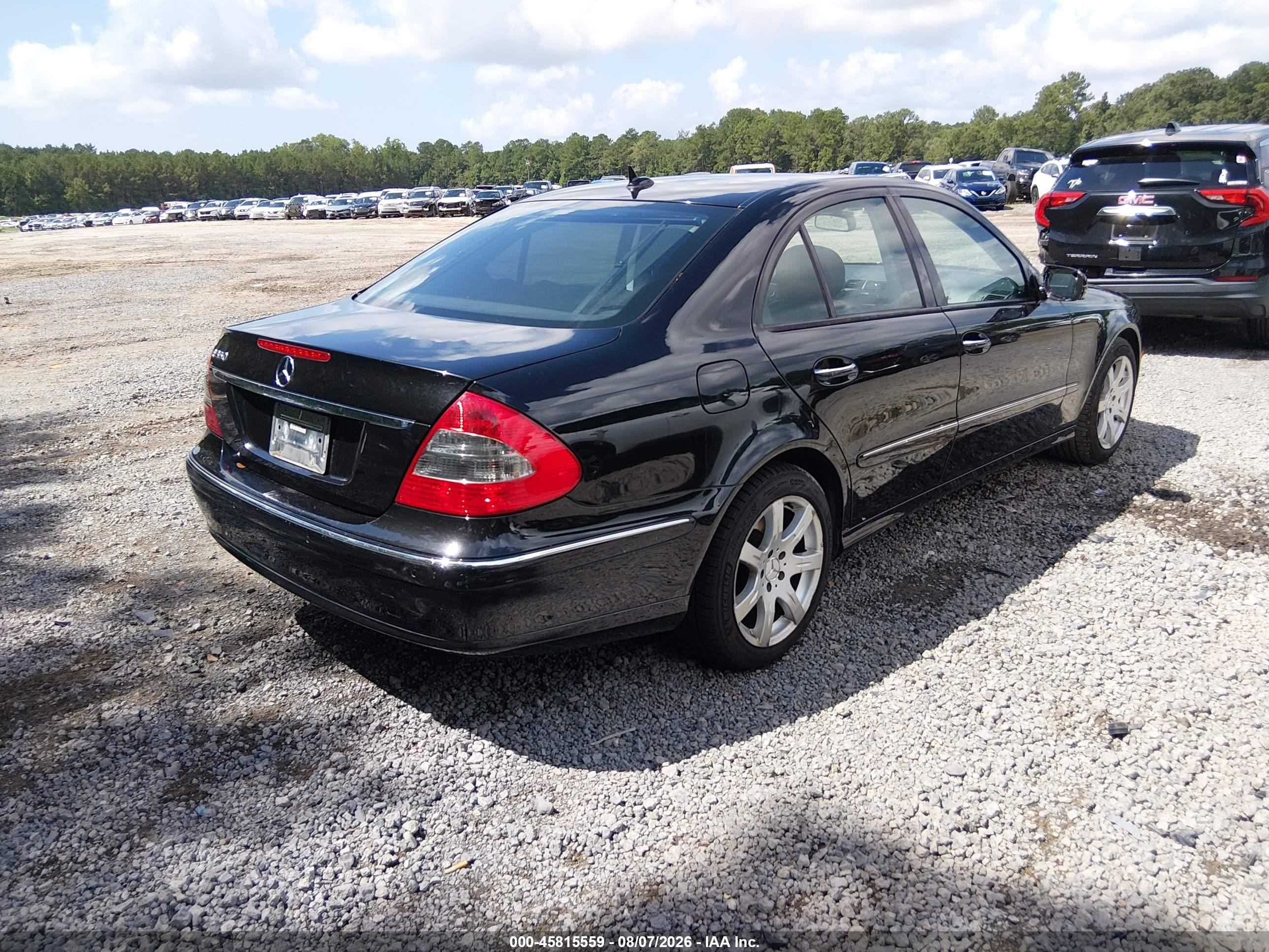 2007 Mercedes-benz E 350   Black vin: WDBUF56X97B097956
