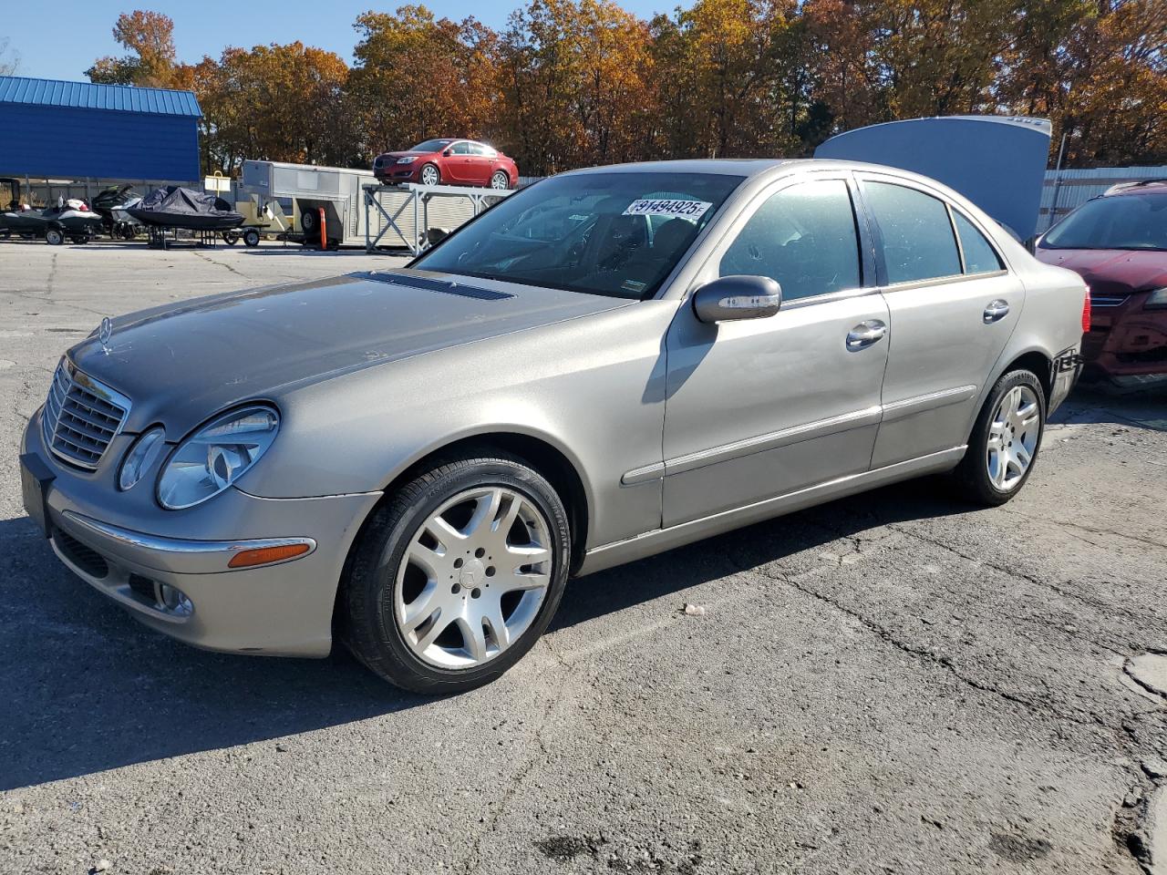 2003 Mercedes-benz E 500 Silver vin: WDBUF70J33A308908