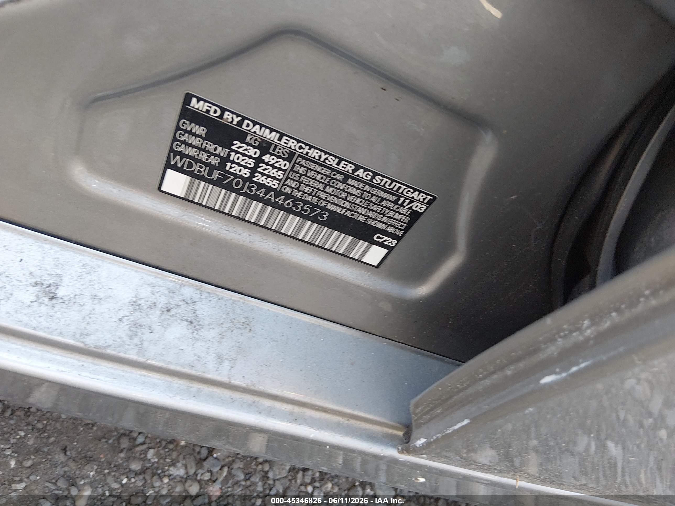 2004 Mercedes-benz E 500   Gray vin: WDBUF70J34A463573