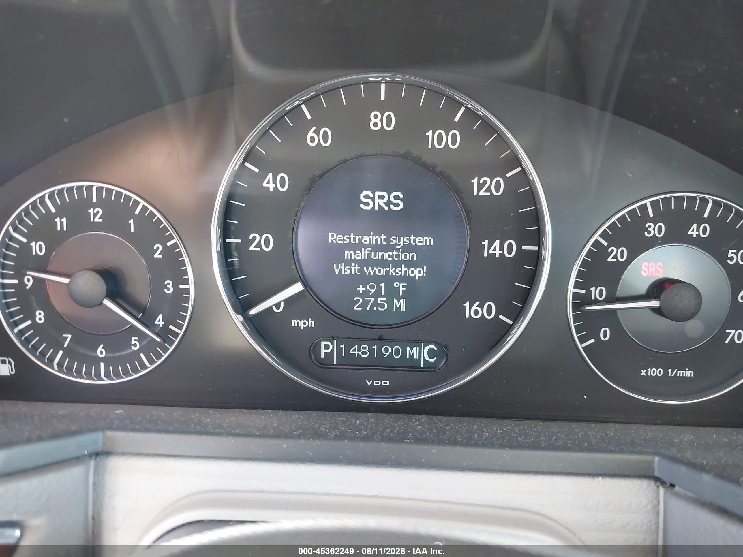 2004 Mercedes-benz E 500   Серый vin: WDBUF70J94A470317