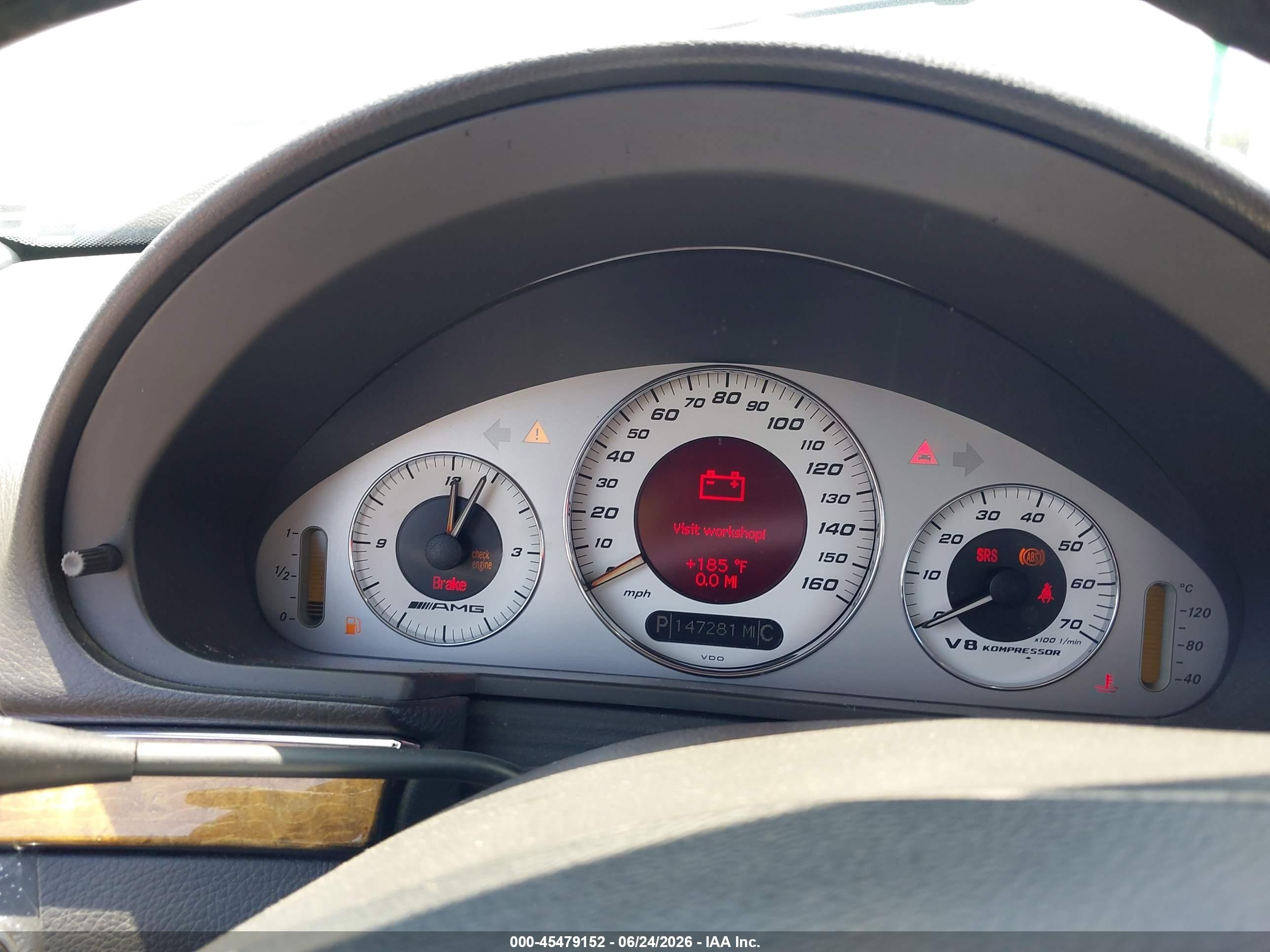 2004 Mercedes-benz E 55 Amg   Black vin: WDBUF76J44A449706