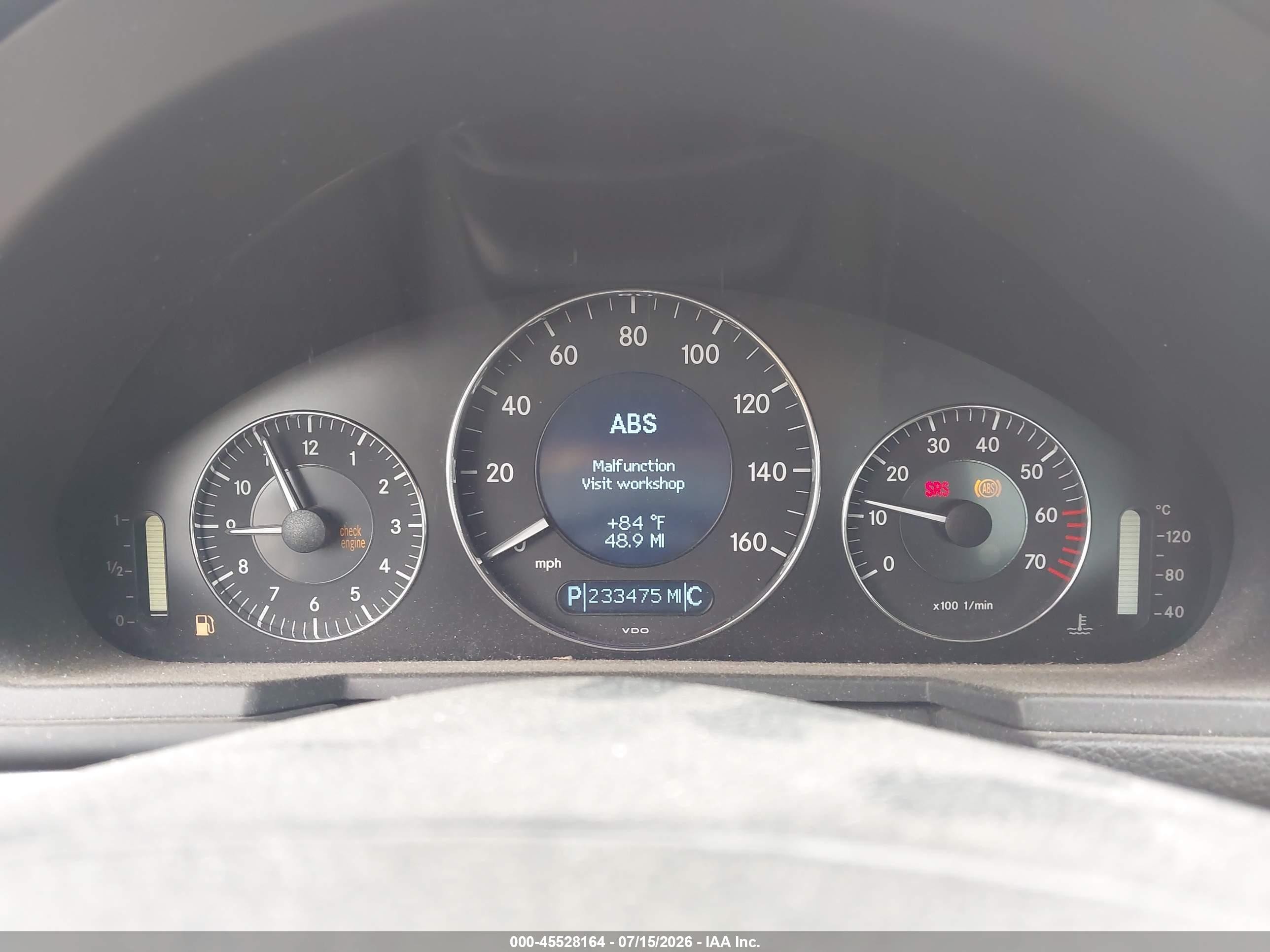 2005 Mercedes-benz E 320 4matic Silver vin: WDBUF82J65X170459