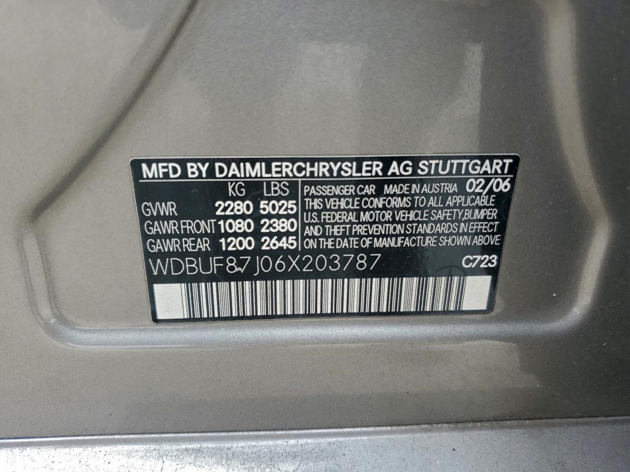 2006 Mercedes-benz E 350 4matic Gray vin: WDBUF87J06X203787