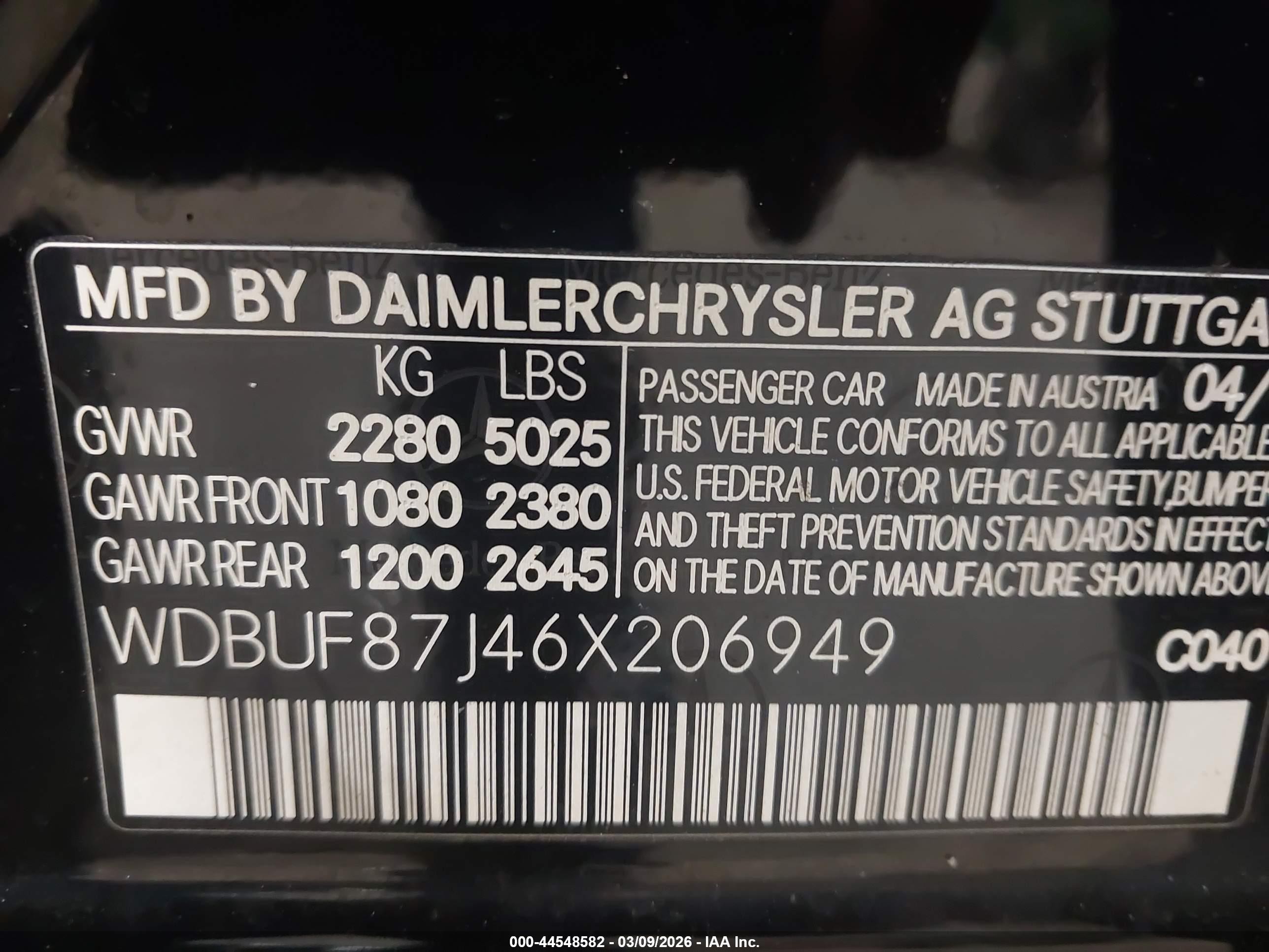 2006 Mercedes-benz E 350 4matic Черный vin: WDBUF87J46X206949
