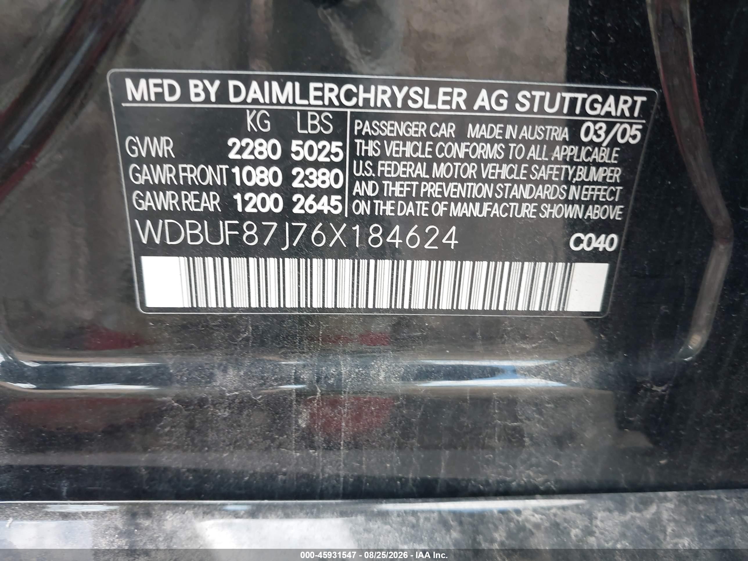 2006 Mercedes-benz E 350 4matic Black vin: WDBUF87J76X184624