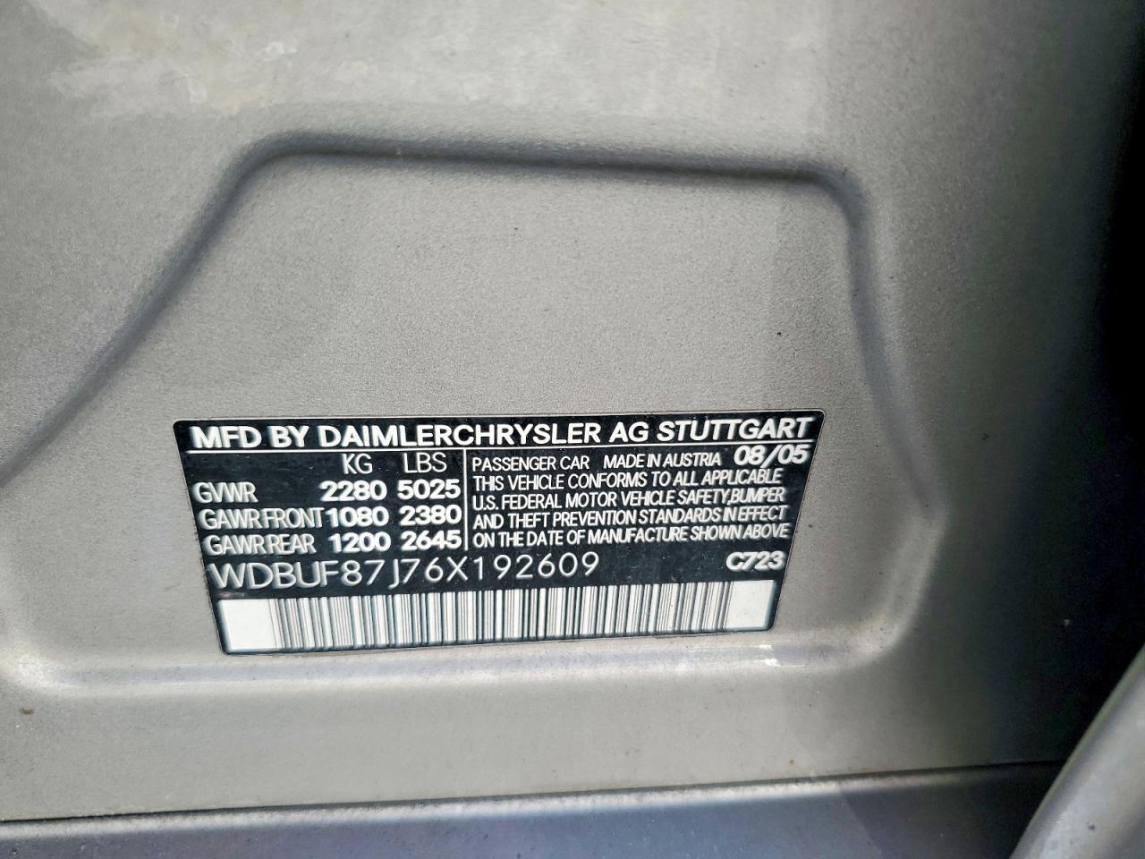 2006 Mercedes-benz E 350 4matic Gray vin: WDBUF87J76X192609