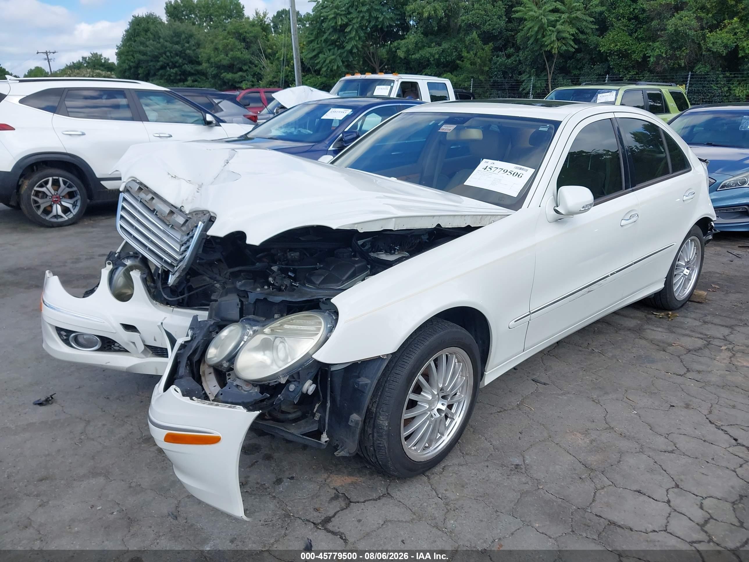 2008 Mercedes-benz E 350 4matic White vin: WDBUF87X08B207004