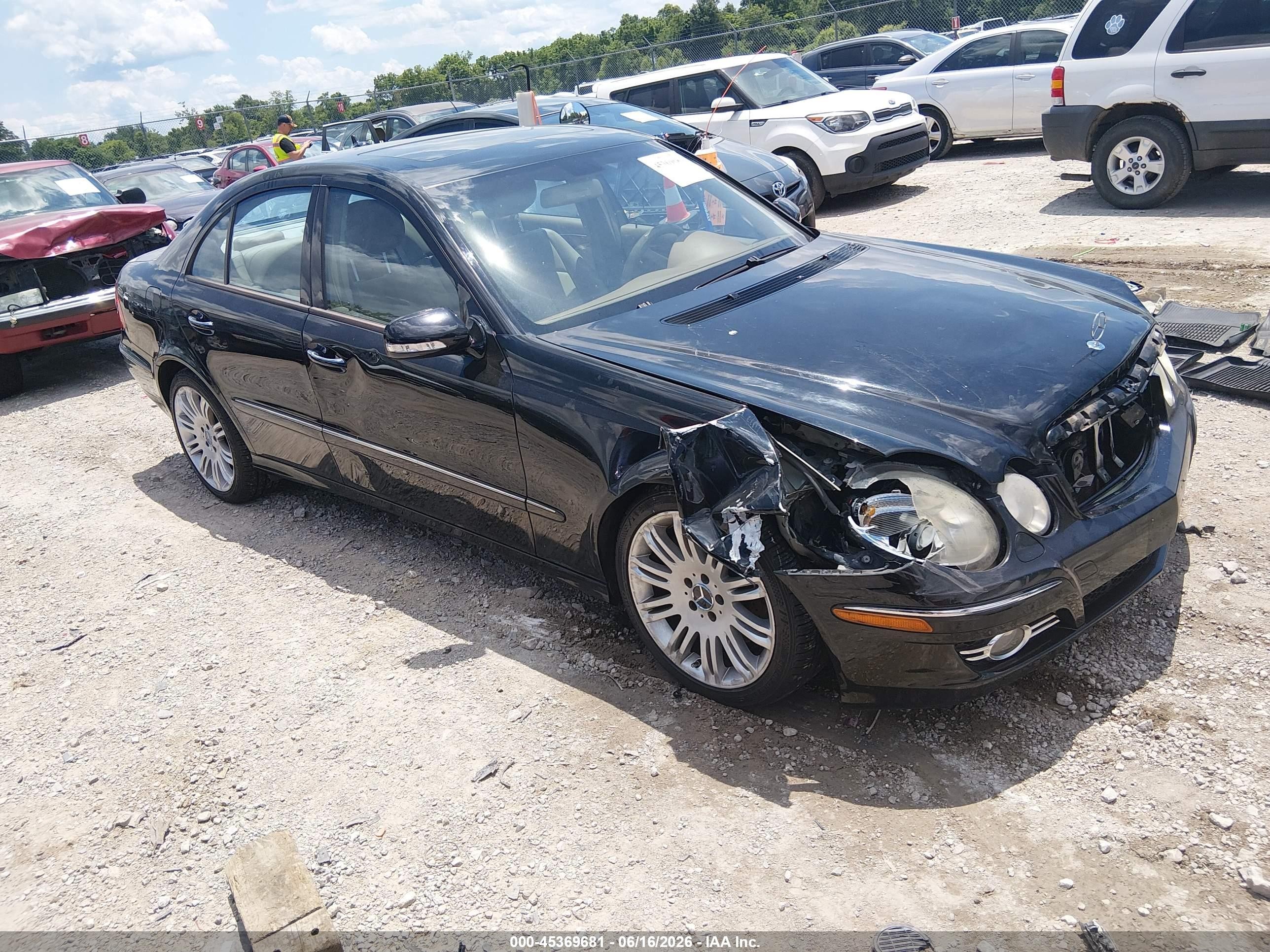 2008 Mercedes-benz E 350 4matic Black vin: WDBUF87X08B307863