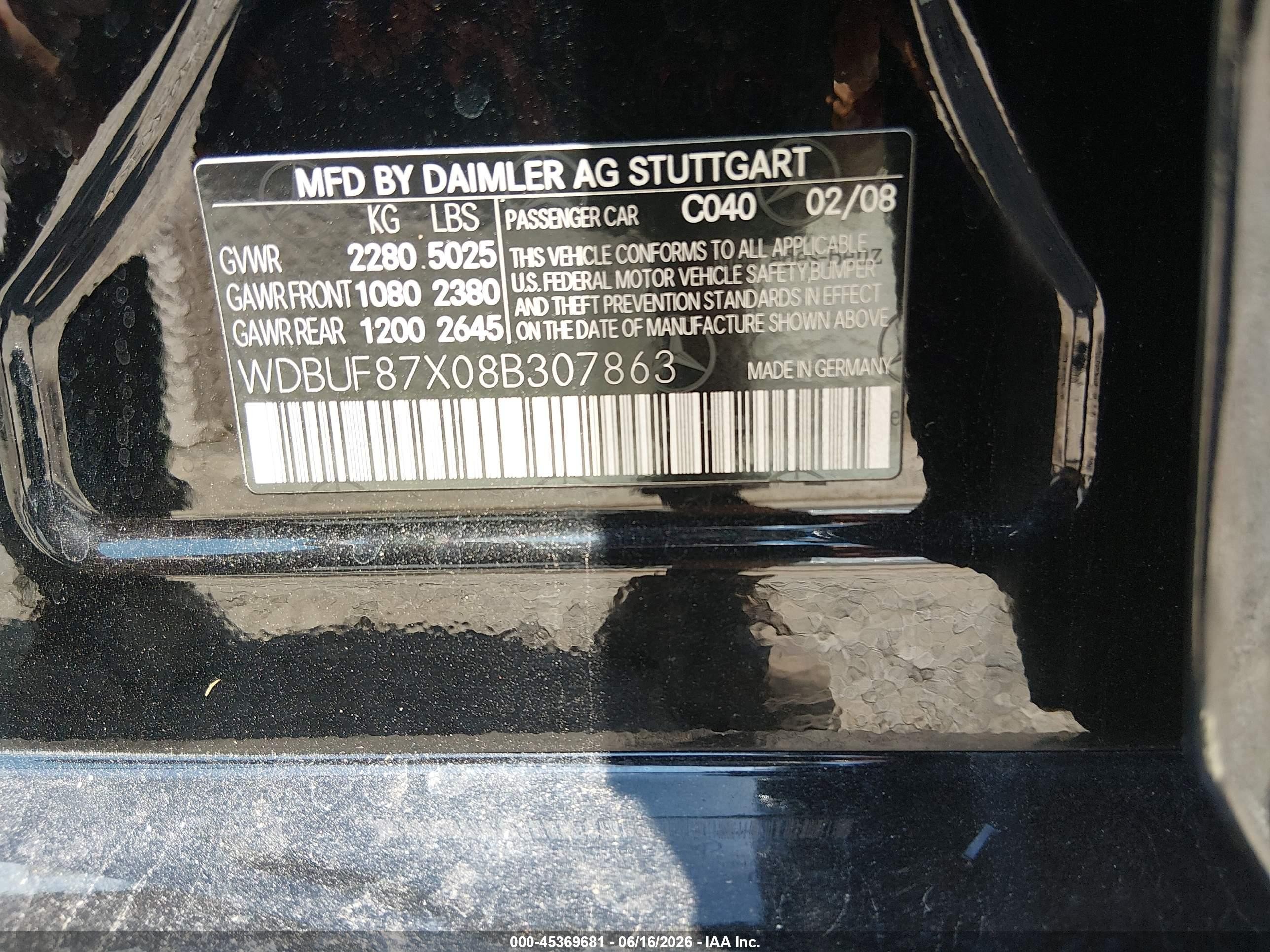 2008 Mercedes-benz E 350 4matic Black vin: WDBUF87X08B307863